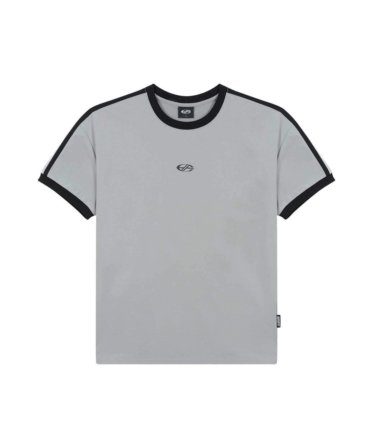 현피트(HYUNFIT) SHOULDER 2-STRIPES T-SHIRT-[GRAY]