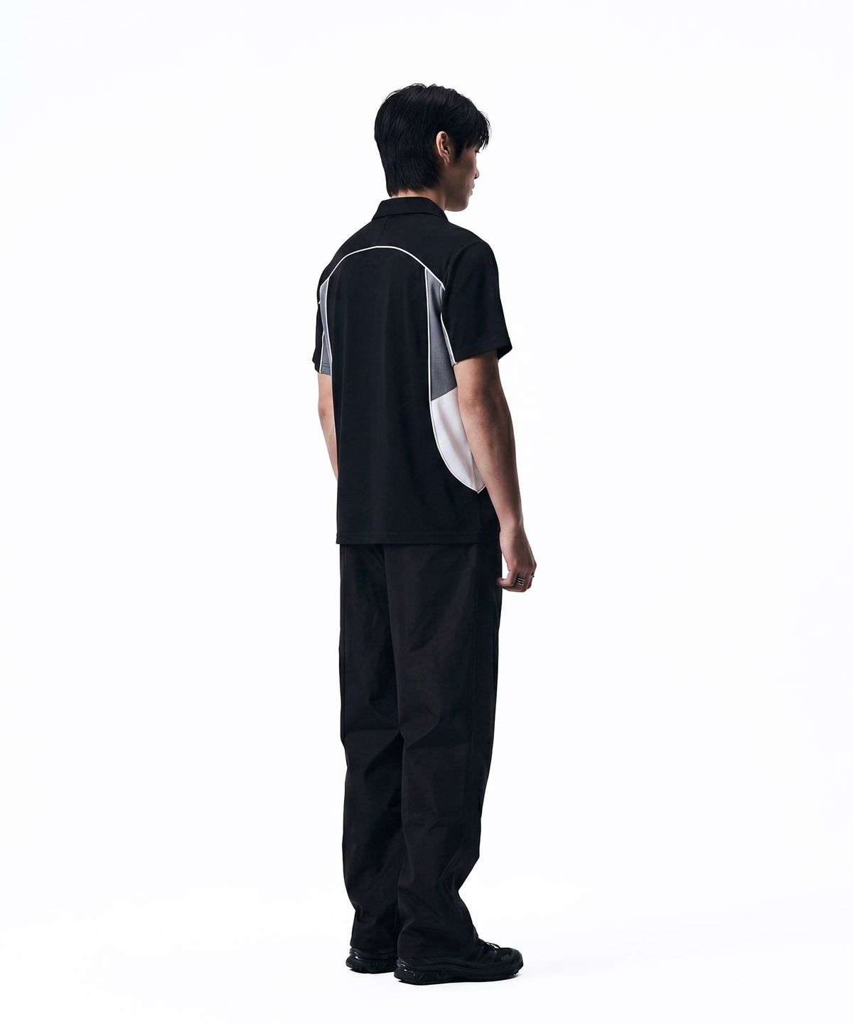 현피트(HYUNFIT) SPORTY COLLAR T-SHIRT-[BLACK]