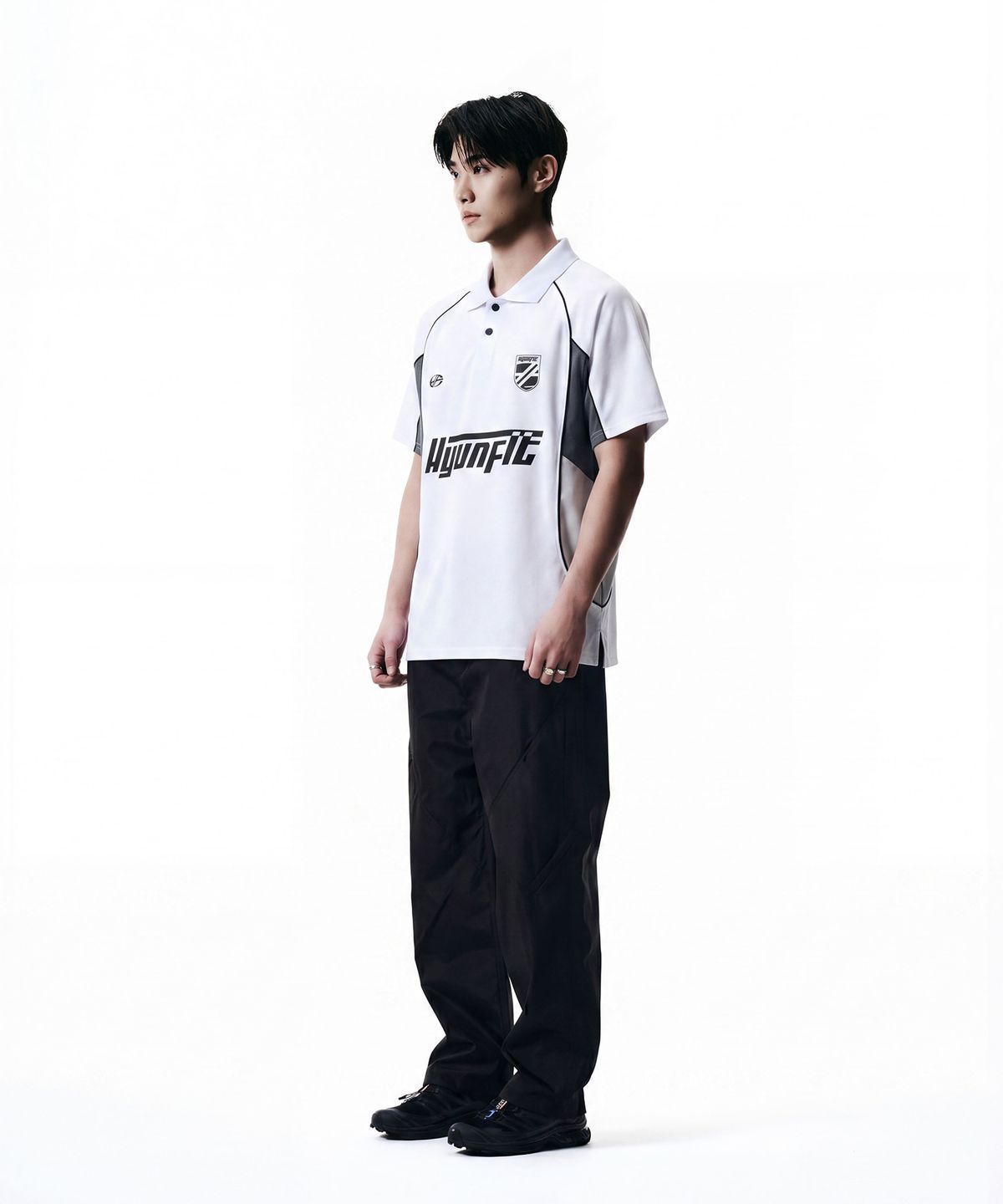현피트(HYUNFIT) SPORTY COLLAR T-SHIRT-[WHITE]