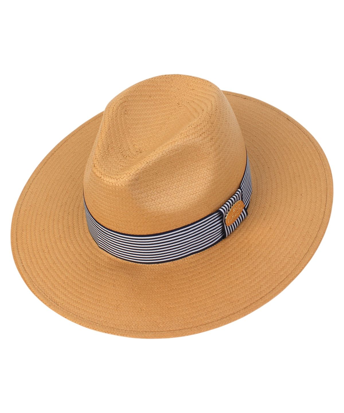 유니버셜 케미스트리(UNIVERSAL CHEMISTRY) Stripe Line Beige Long Fedora 여름페도라