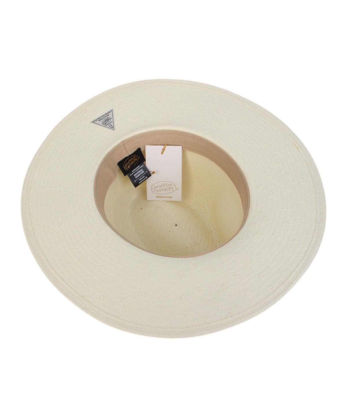 유니버셜 케미스트리(UNIVERSAL CHEMISTRY) Stripe Line Ivory Long Fedora 여름페도라