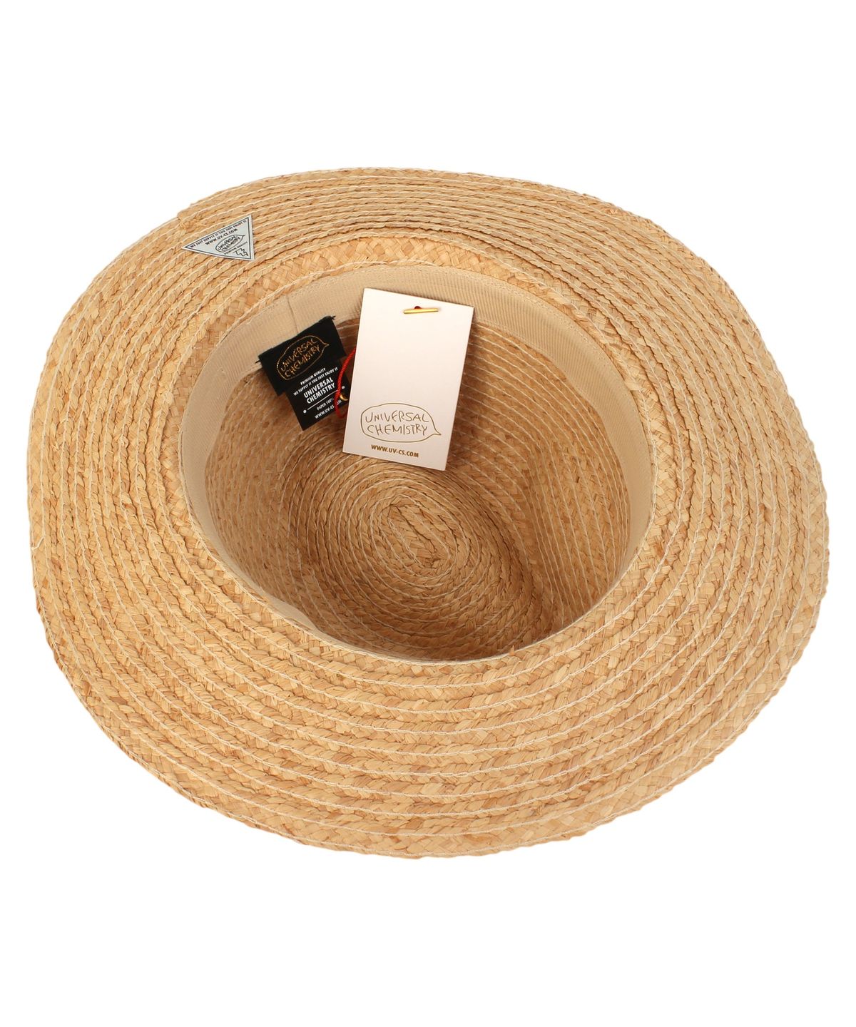유니버셜 케미스트리(UNIVERSAL CHEMISTRY) Stripe Line Raffia Fedora 여름페도라