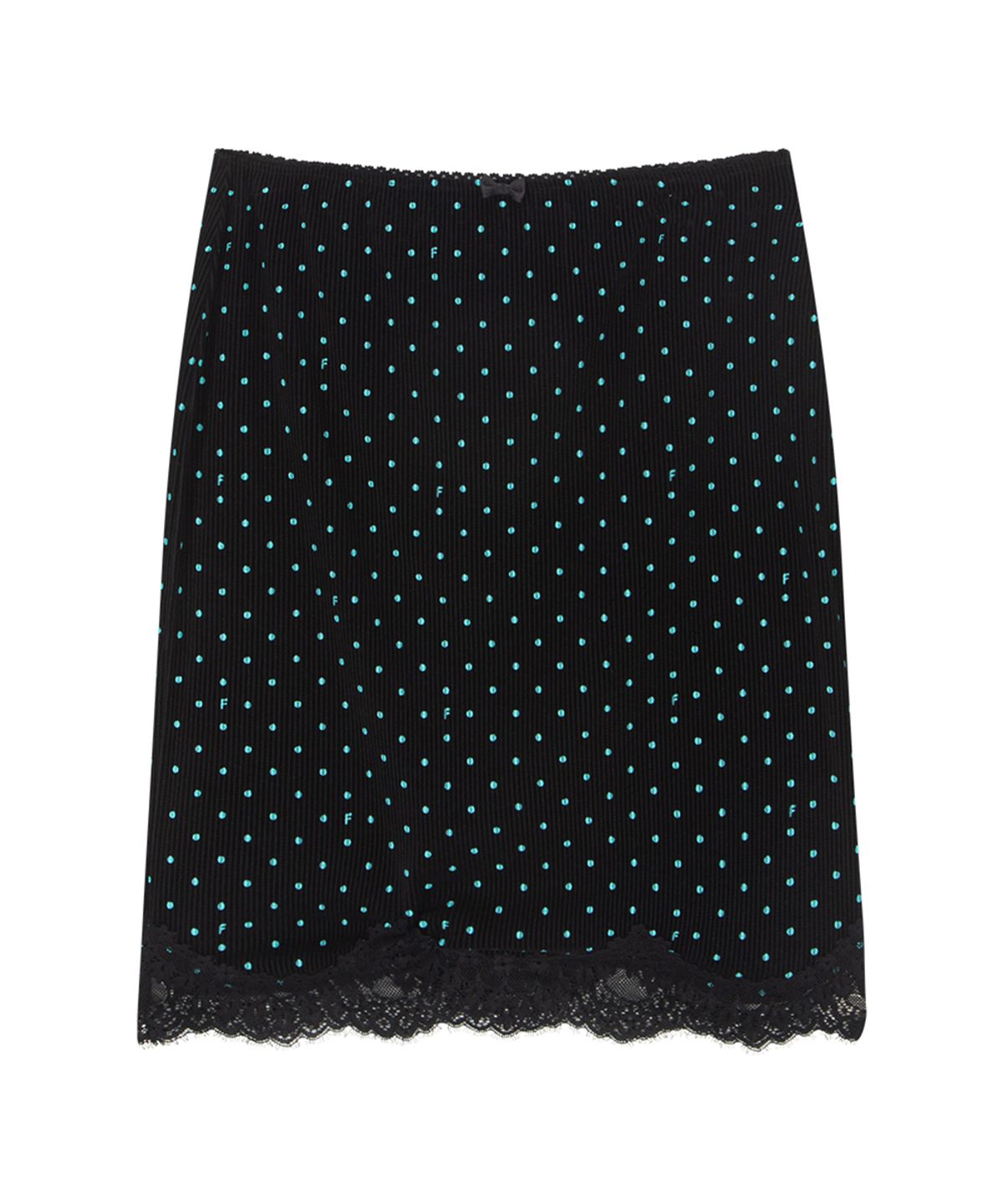 하이타이드 프랭키(HIGHTIDEFRANKIE) Lace Ribbon Midi Skirt Black