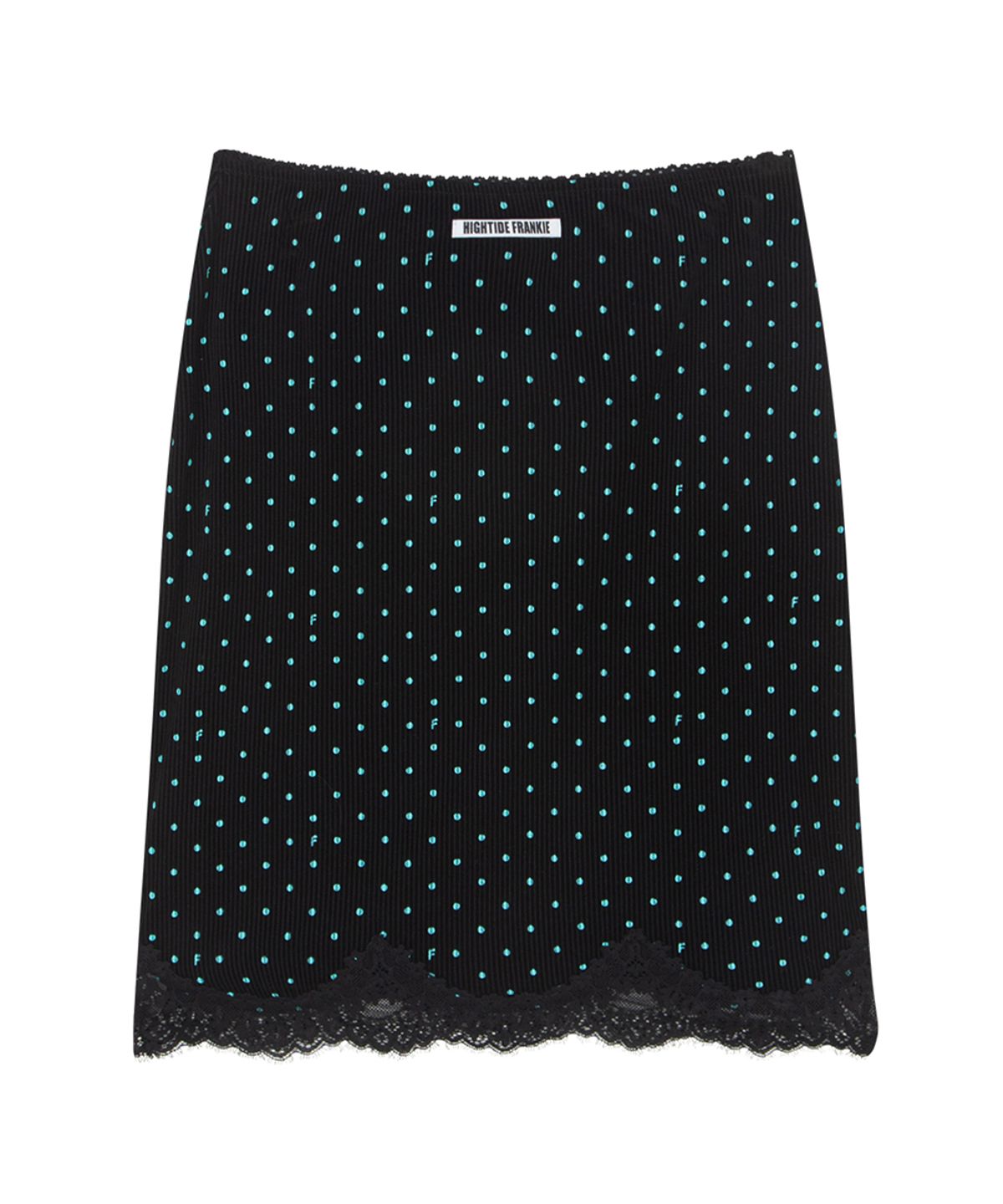 하이타이드 프랭키(HIGHTIDEFRANKIE) Lace Ribbon Midi Skirt Black