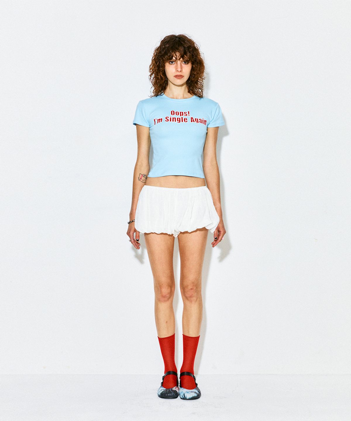 하이타이드 프랭키(HIGHTIDEFRANKIE) Pleated Balloon Shorts White