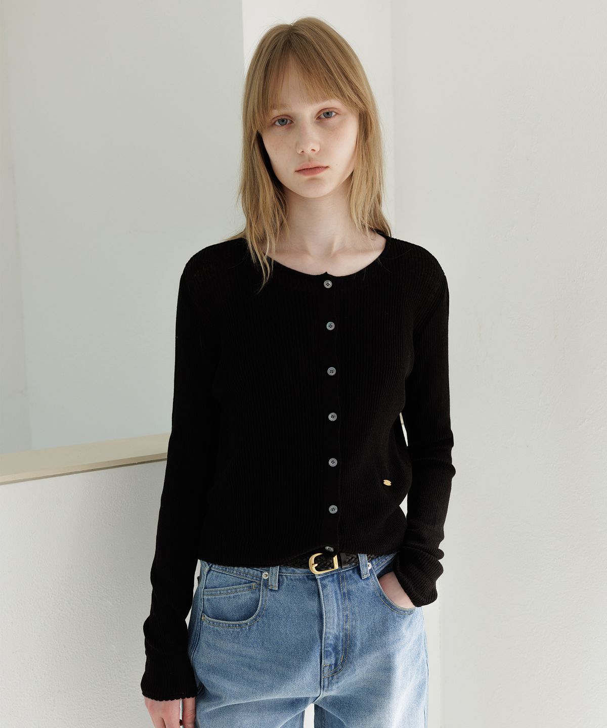 르메메(LEMEME) Linen Air Crop Cardigan_3colors