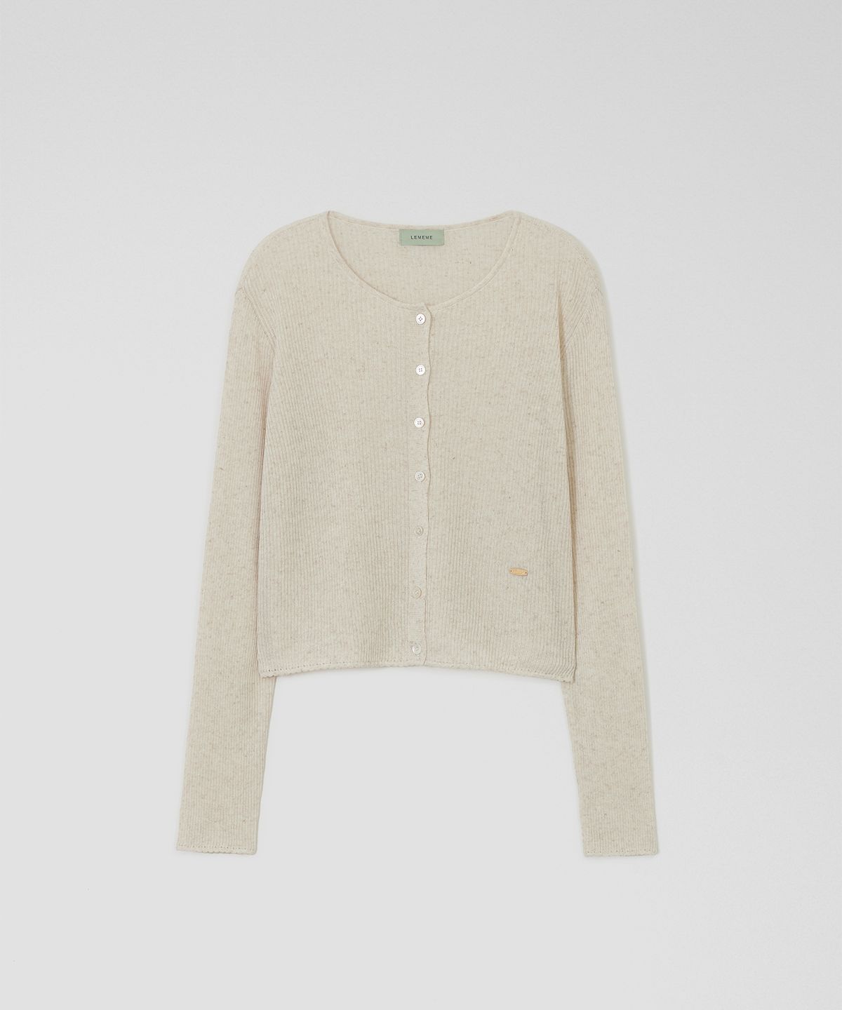 르메메(LEMEME) Linen Air Crop Cardigan_3colors