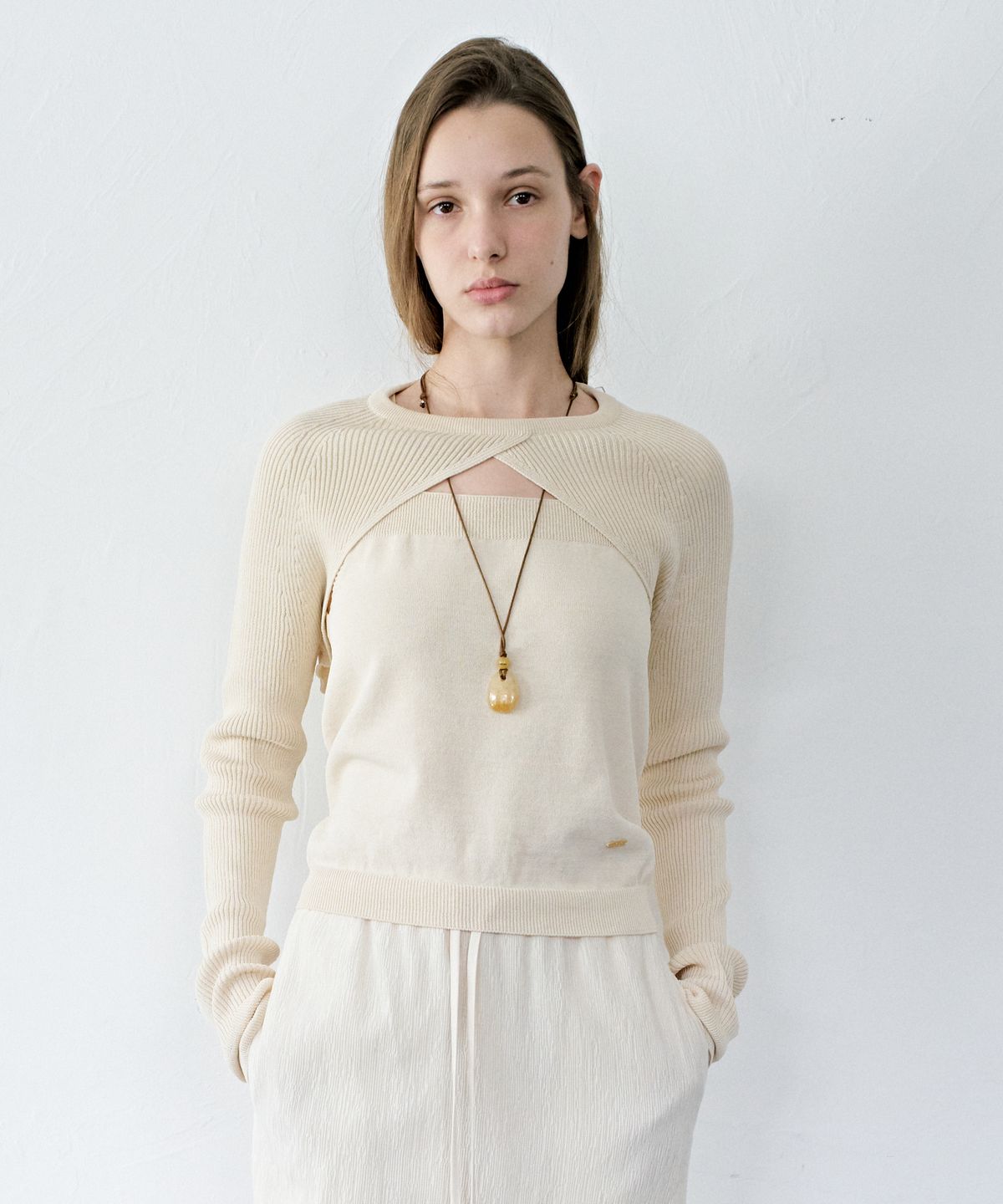 르메메(LEMEME) Summer Elise Twin Knit Top_2colors
