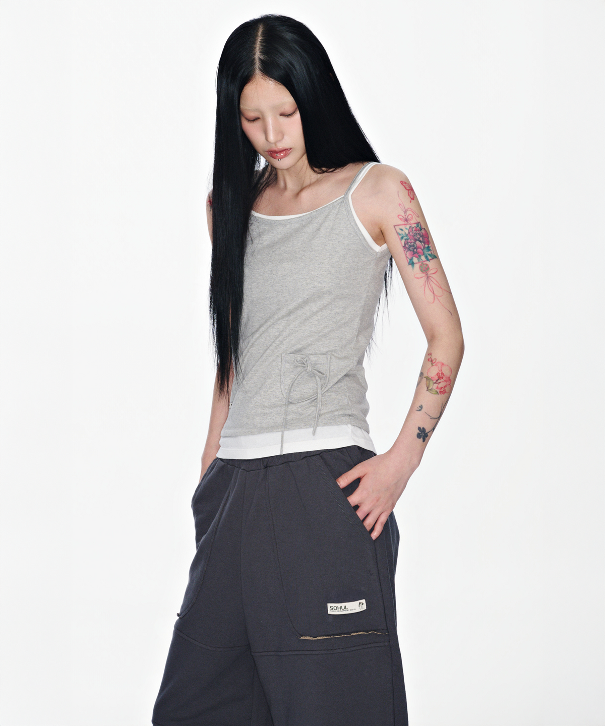 소흘(SOHUL) Layered Sleeveless (멜란지)