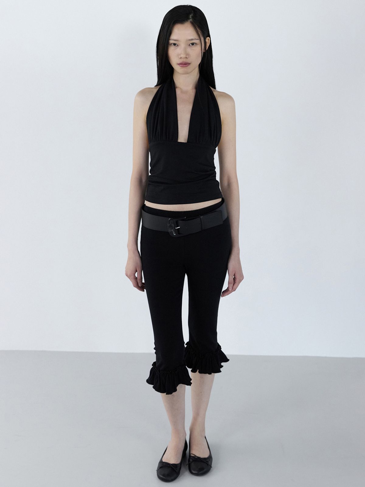 세릭(CERRIC) Frill Banding Pants _ Black