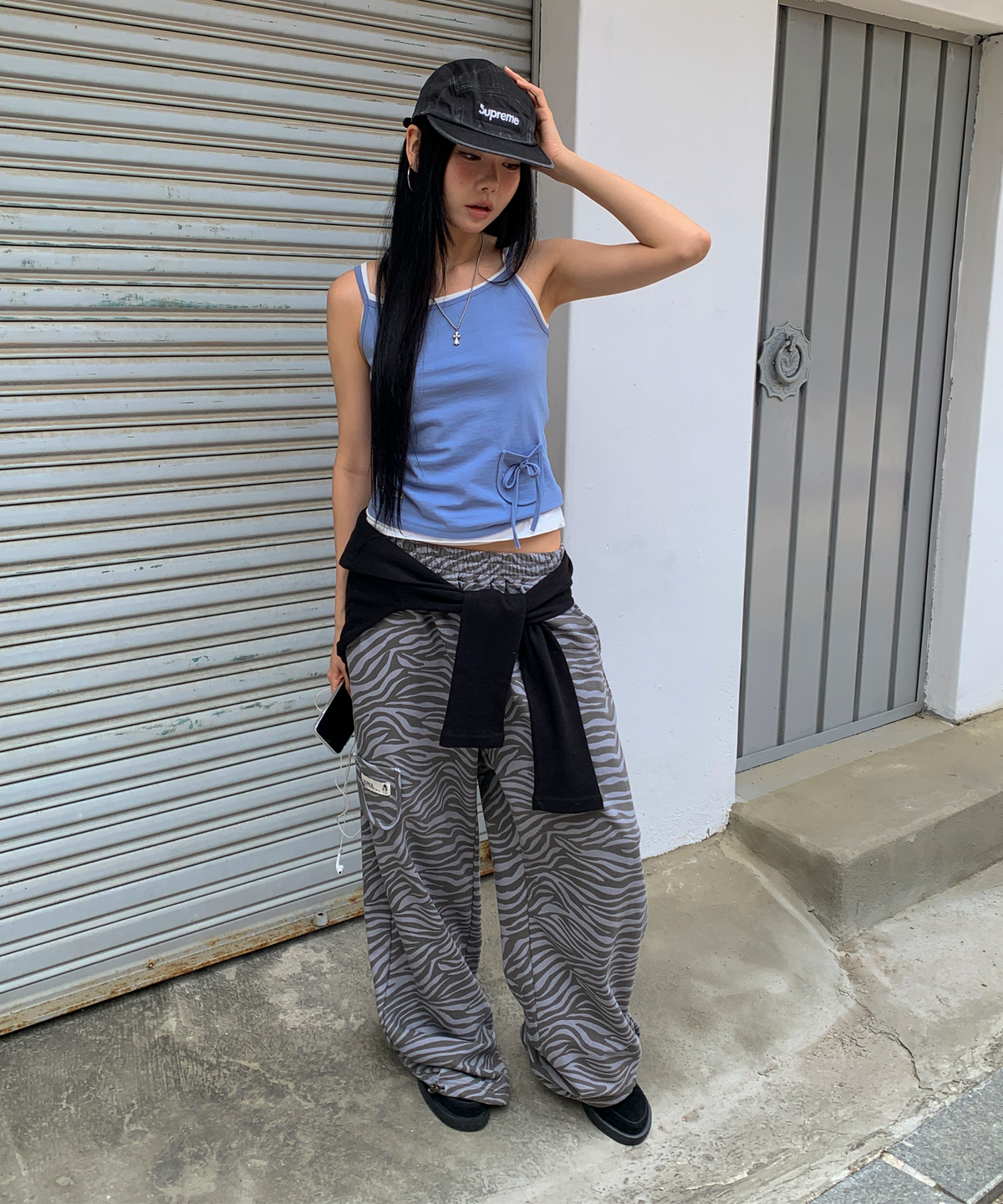 소흘(SOHUL) Zebra Arc Long Pants (그레이)