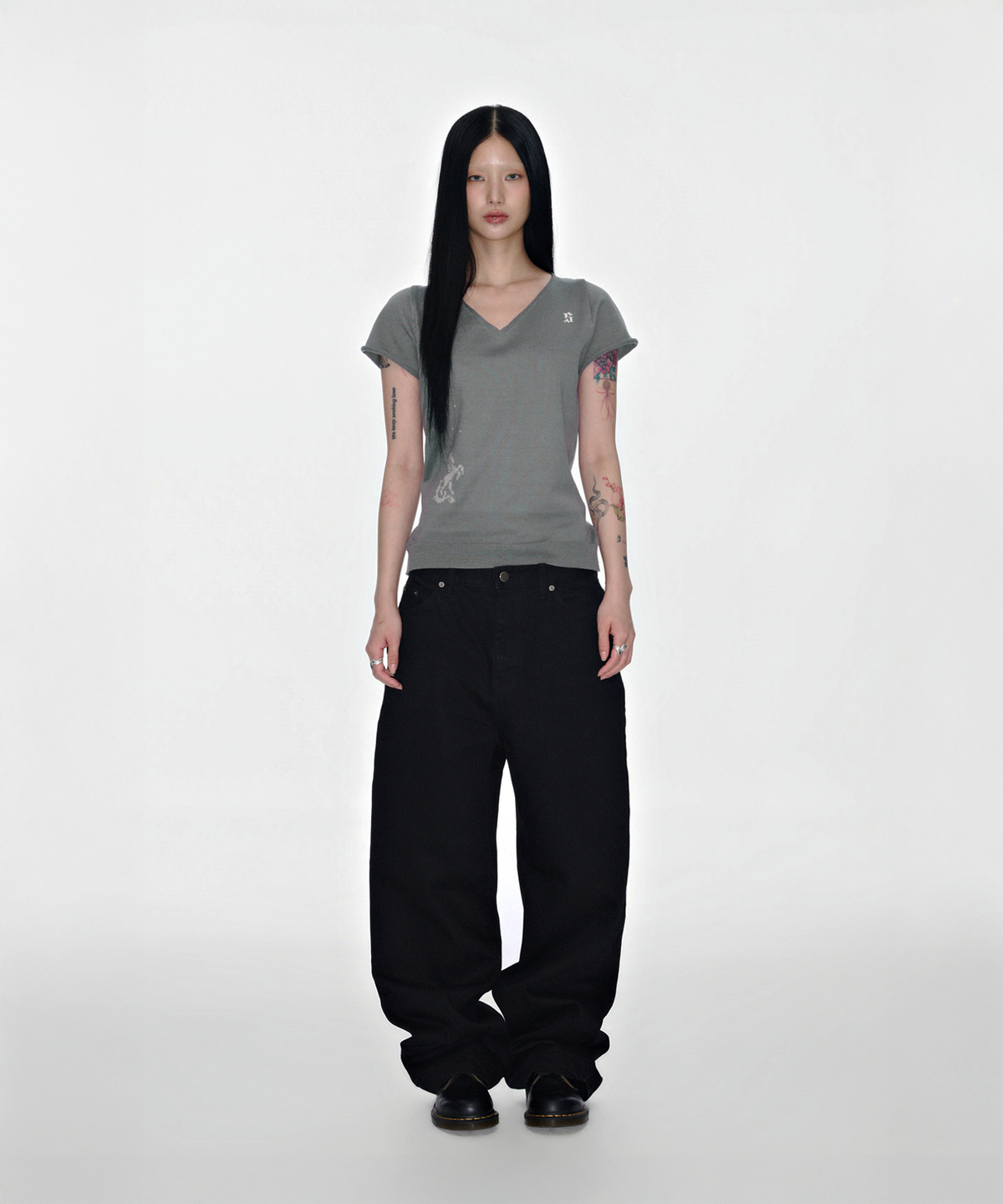 소흘(SOHUL) Cr Back Knit V-T (딥)