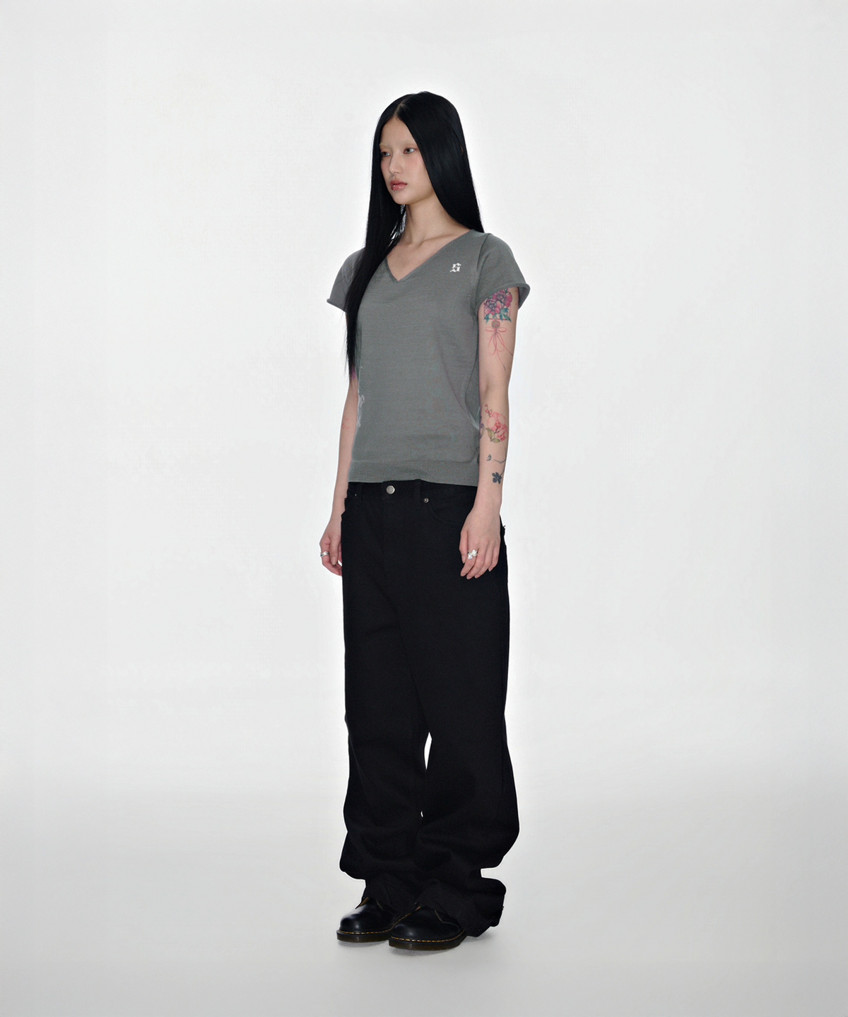 소흘(SOHUL) Cr Back Knit V-T (딥)