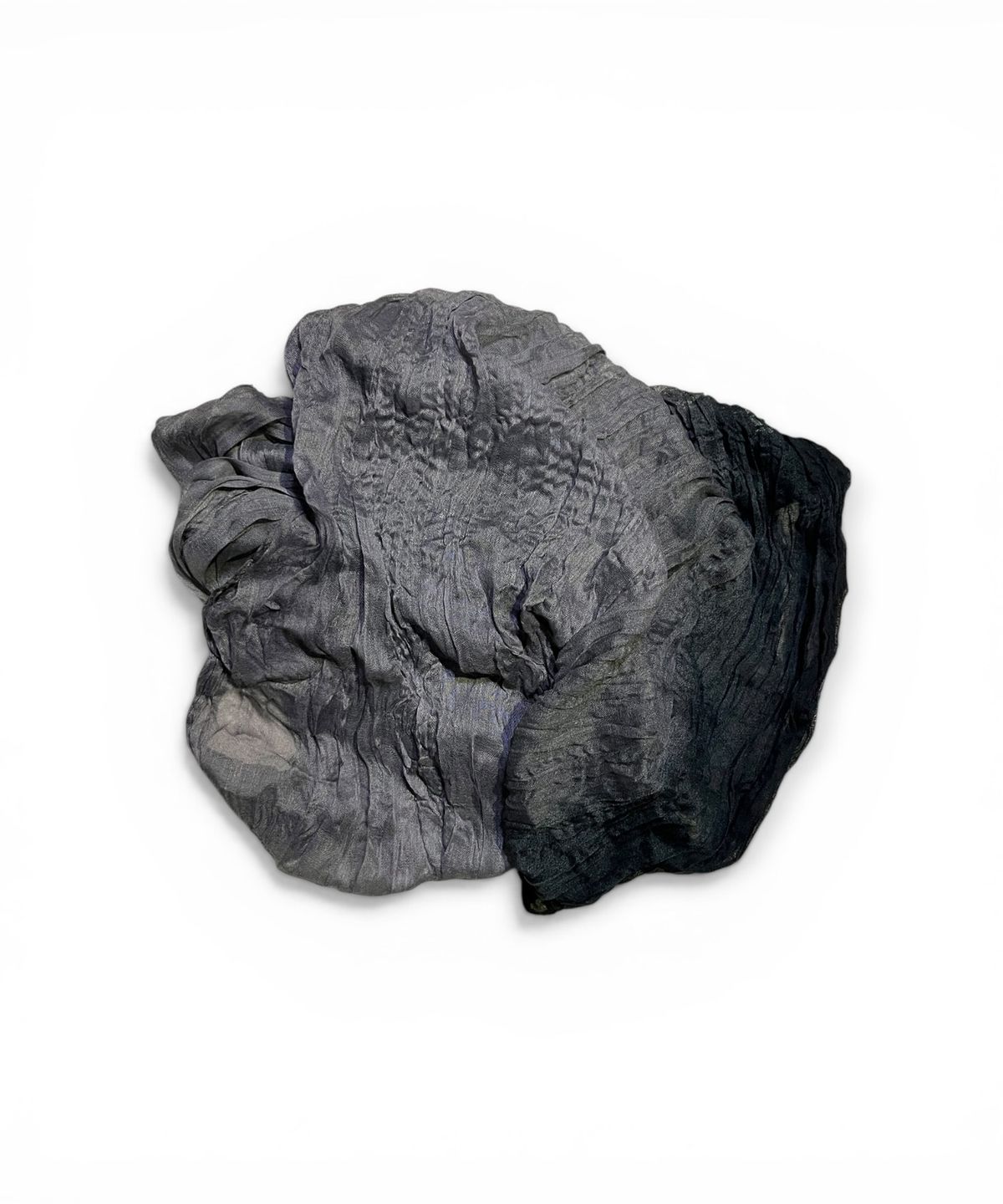 본슬리피(BORN SLIPPY) Soft Crinkle Fade Dye Scarf (Ash Smoke Drift)