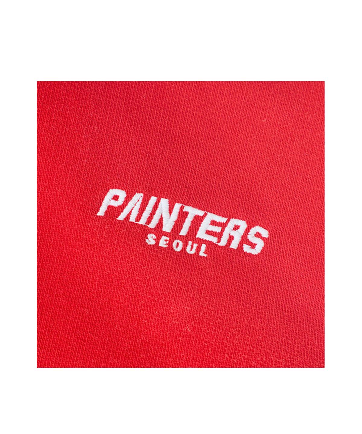 페인터스(PAINTERS) 페인트 브러쉬 크롭 후디 (레드)