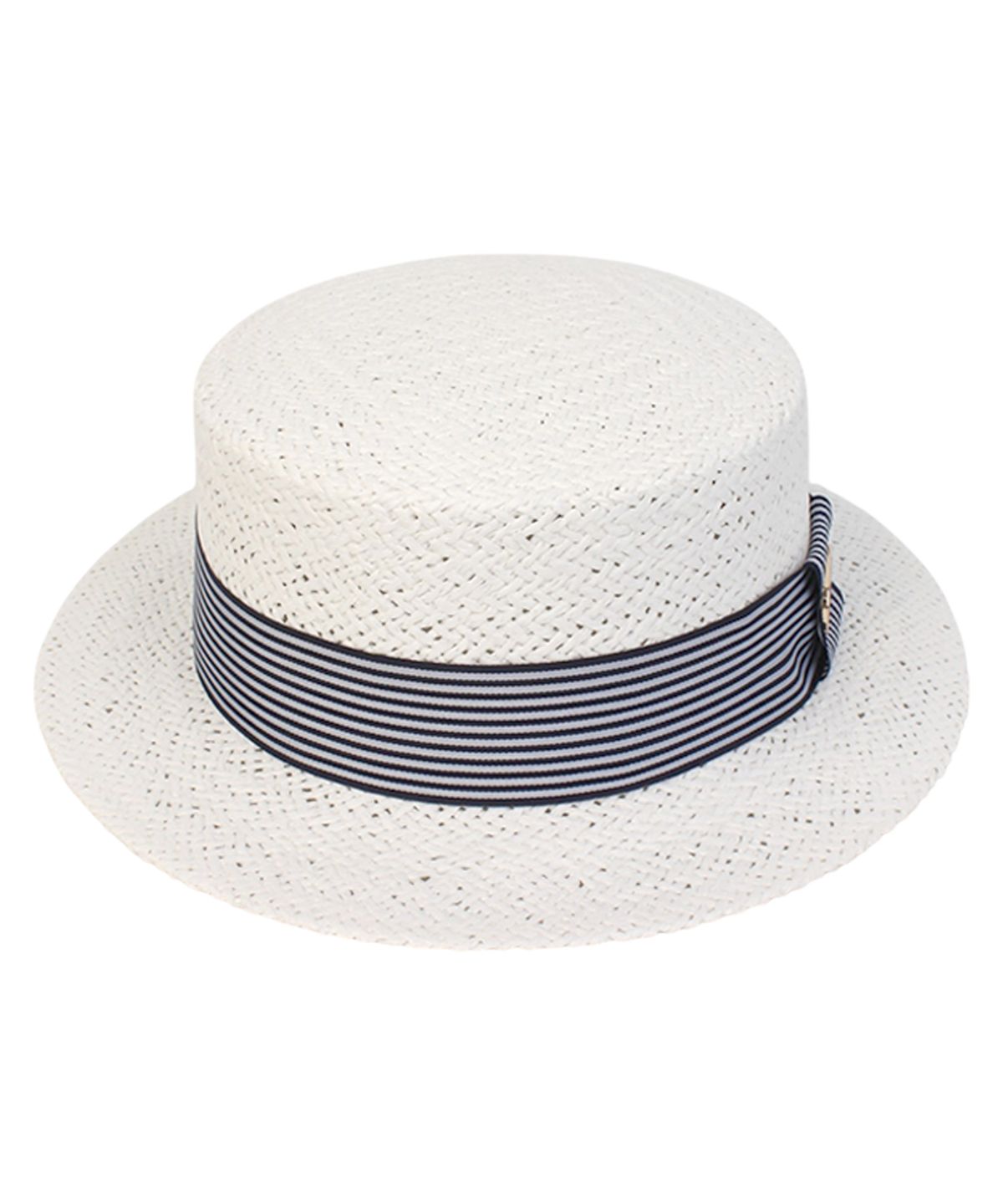 유니버셜 케미스트리(UNIVERSAL CHEMISTRY) Stripe Line White Short Panama Hat 파나마햇