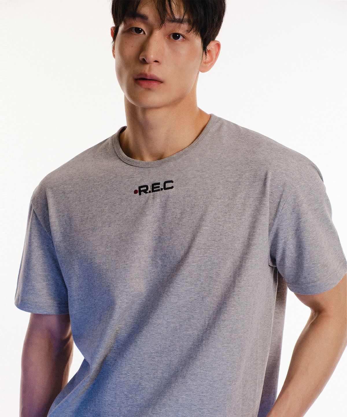 레코딩하우스(RECORDINGHOUSE) REC ON AIR HALF SLEEVE [GREY]