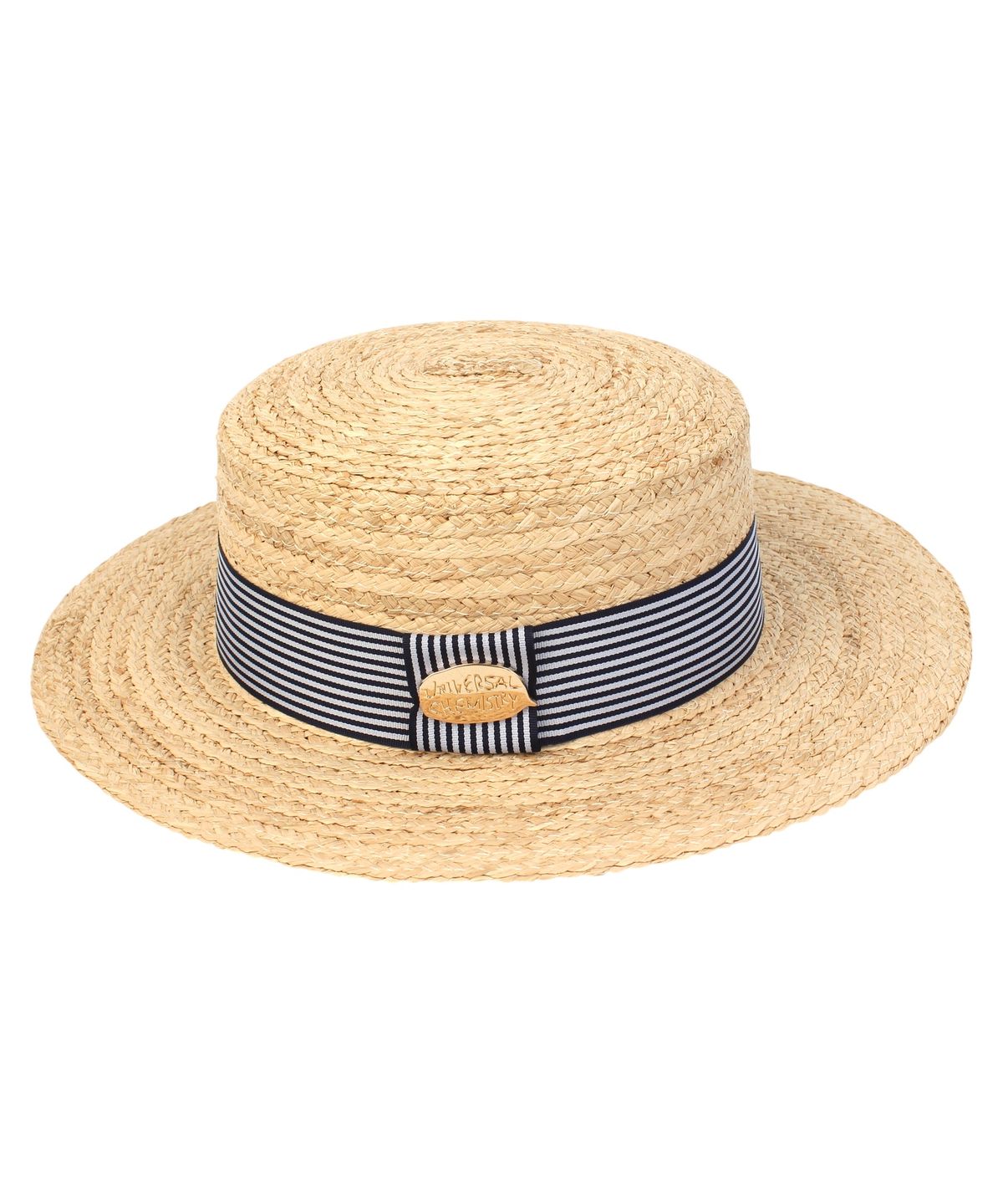 유니버셜 케미스트리(UNIVERSAL CHEMISTRY) Stripe Line Raffia Panama Hat 파나마햇