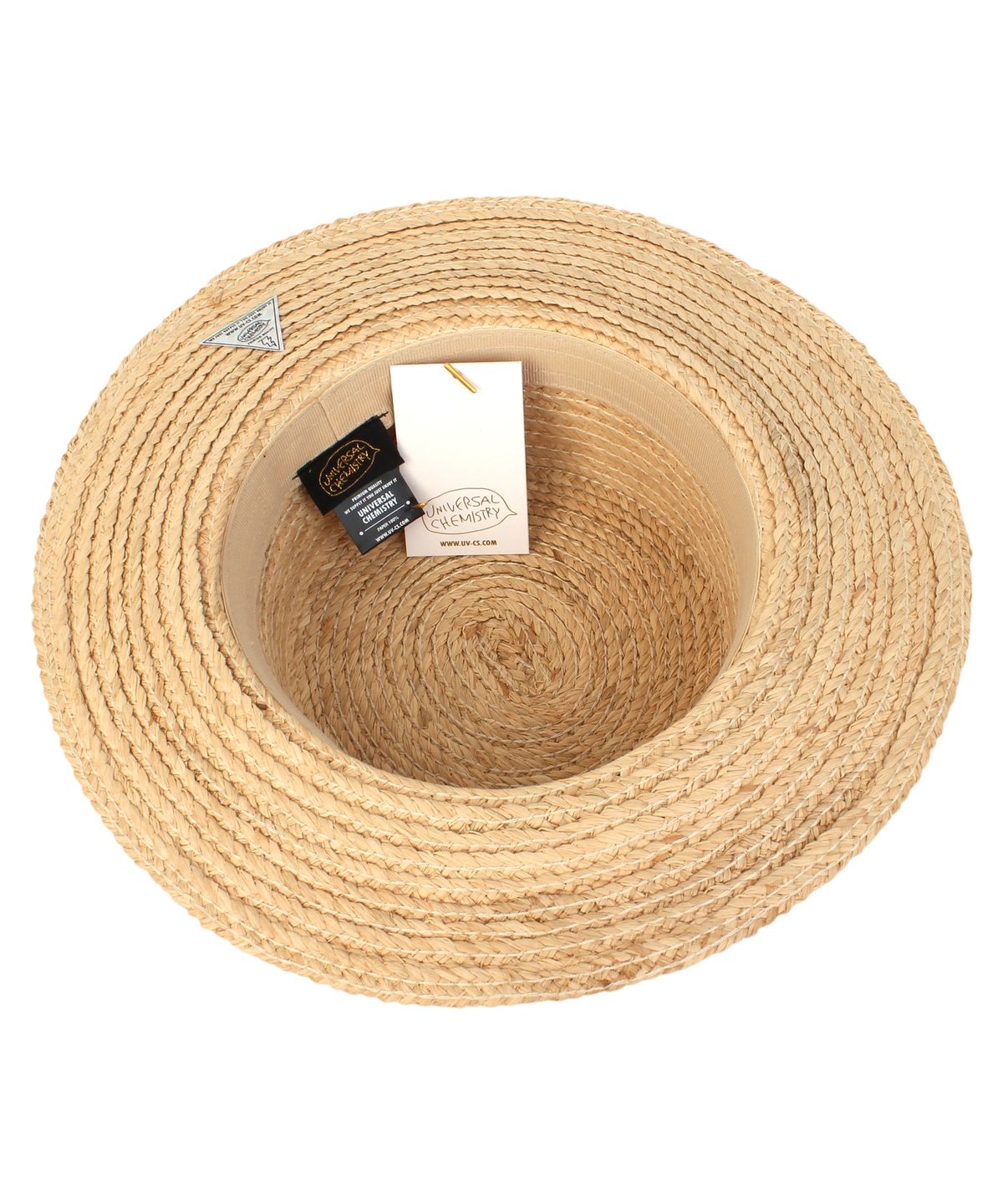 유니버셜 케미스트리(UNIVERSAL CHEMISTRY) Stripe Line Raffia Panama Hat 파나마햇