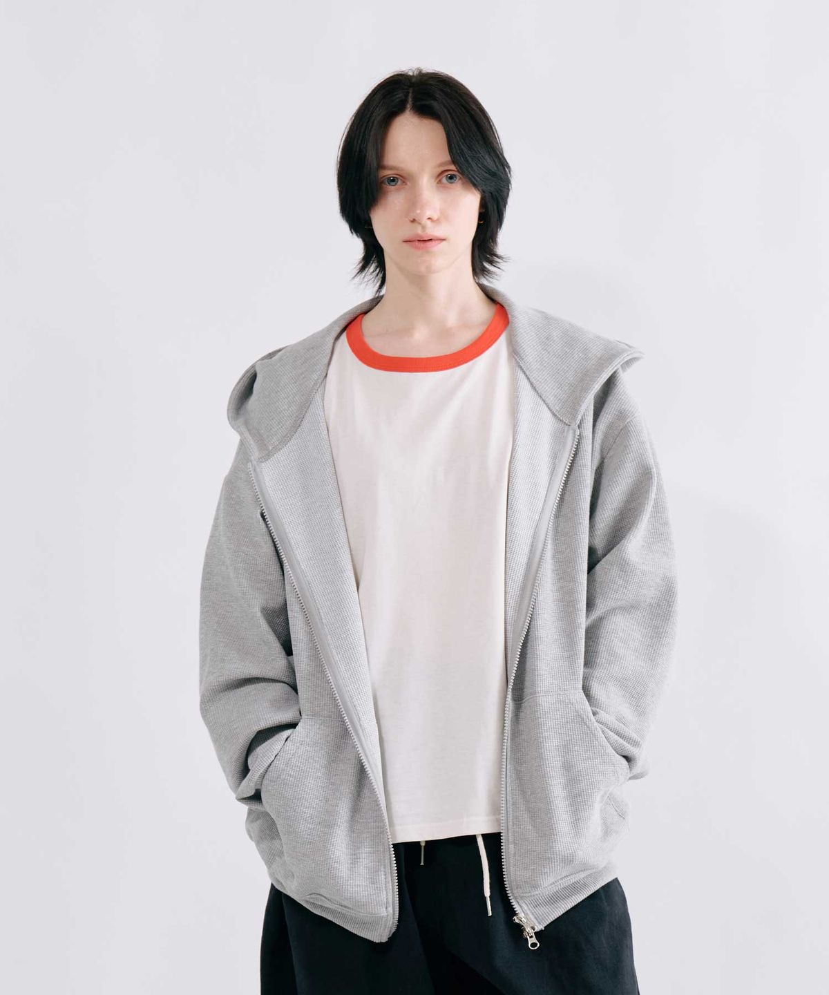 스미스아머(SMITHARMOR) [UNISEX]리노아 링거 세미크롭 티셔츠_화이트