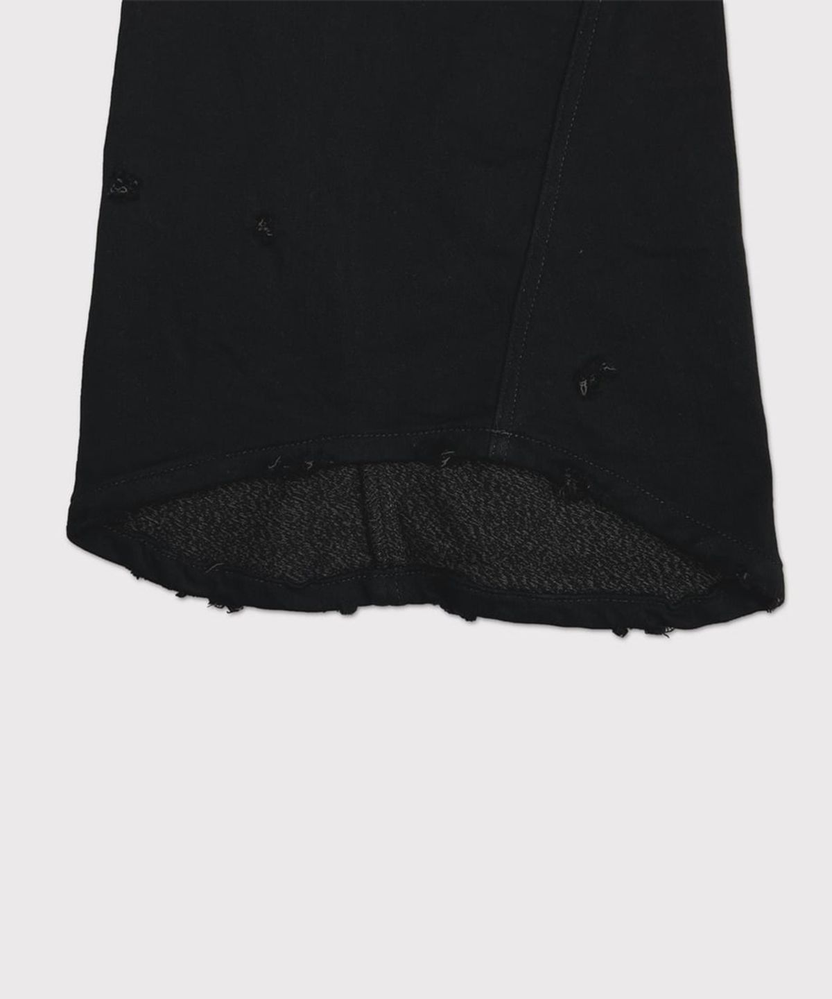 마이너스(MINUS) Home Flare Jeans With Damaged(INLAY DENIM) - BLACK