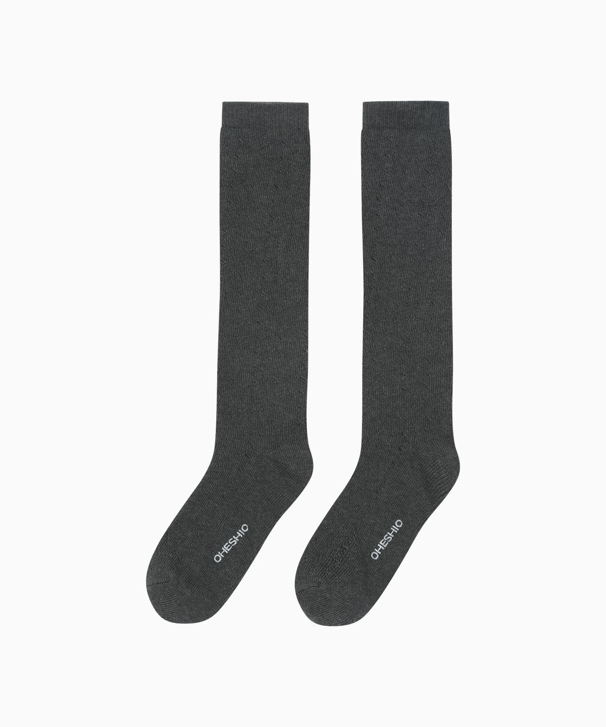 오헤시오(OHESHIO) PUNCHING POINT KNEE SOCKS, DEEP CHARCOAL