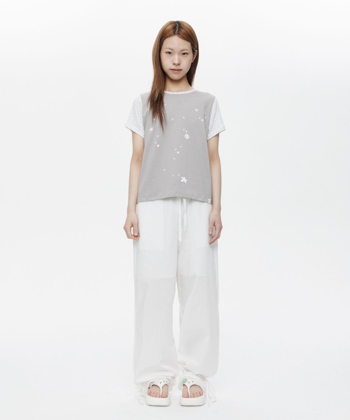 오헤시오(OHESHIO) LACE STRING PANTS, WHITE