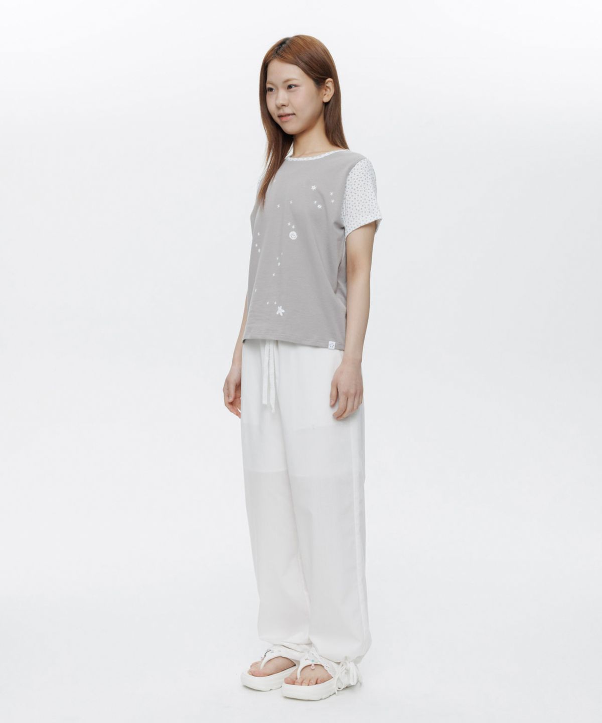 오헤시오(OHESHIO) LACE STRING PANTS, WHITE