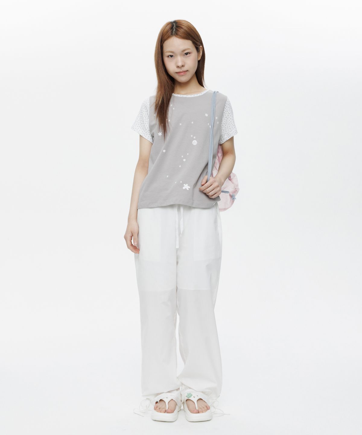 오헤시오(OHESHIO) LACE STRING PANTS, WHITE