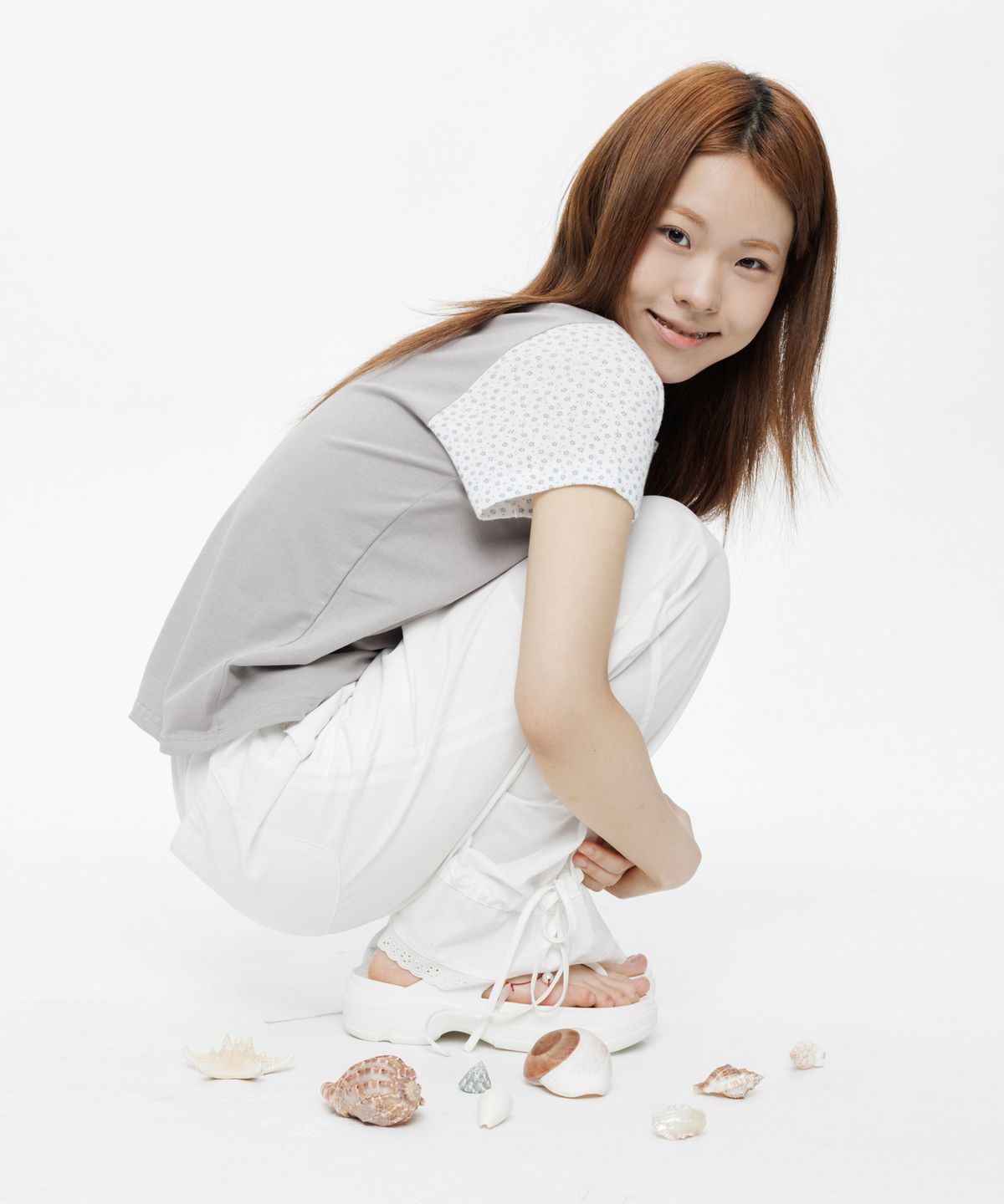 오헤시오(OHESHIO) LACE STRING PANTS, WHITE