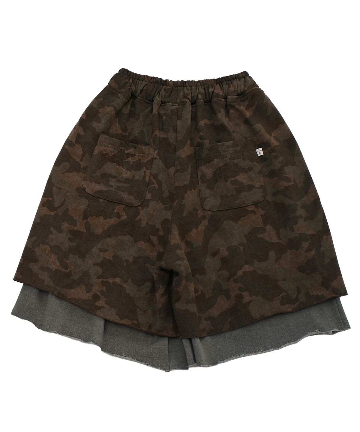 어낫띵(A NOTHING) VINTAGE CAMO LAYERED 1/2 PANTS (Khaki)