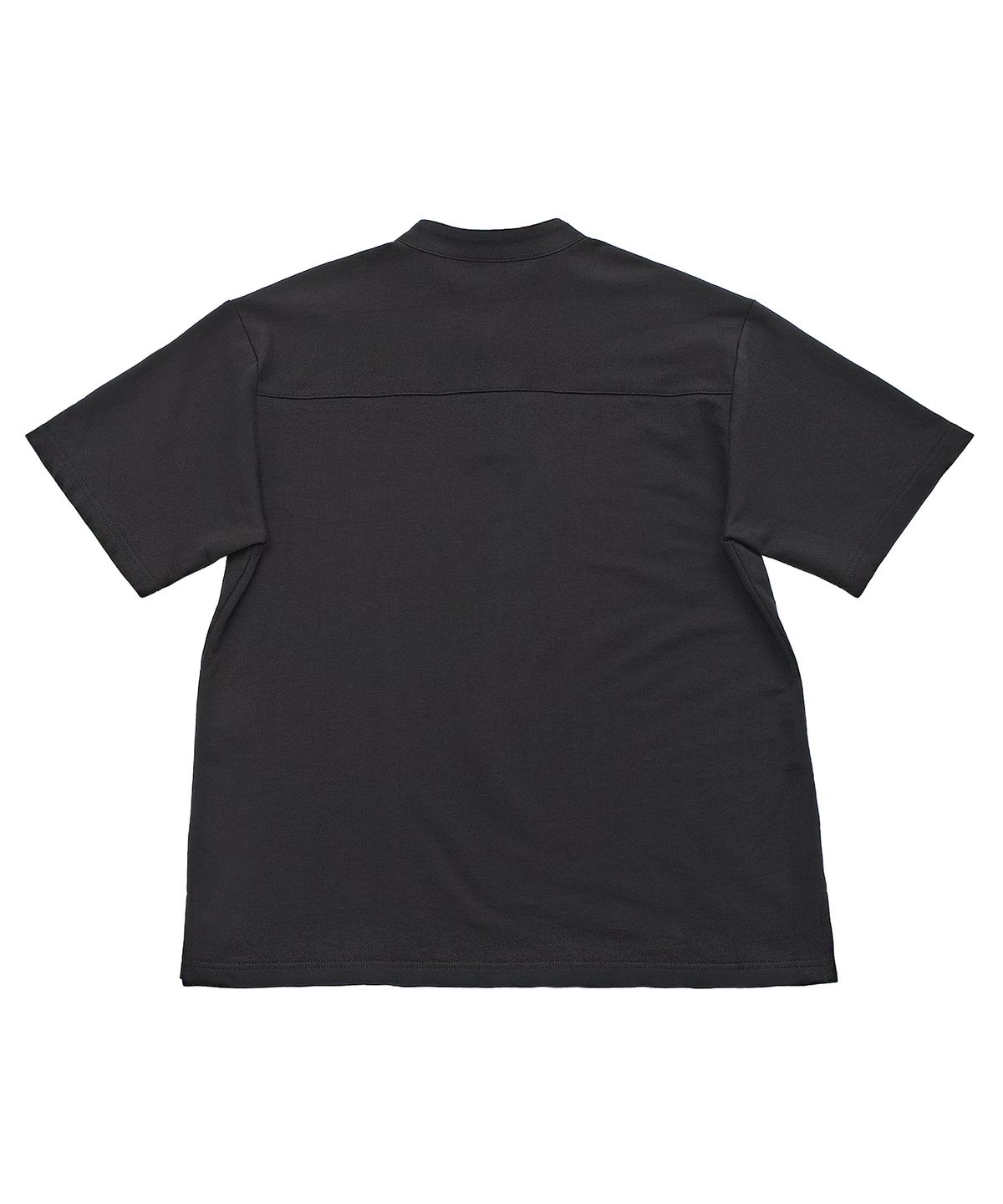 어낫띵(A NOTHING) S-C OPEN HENLEY-NECK 1/2 TEE (Black)