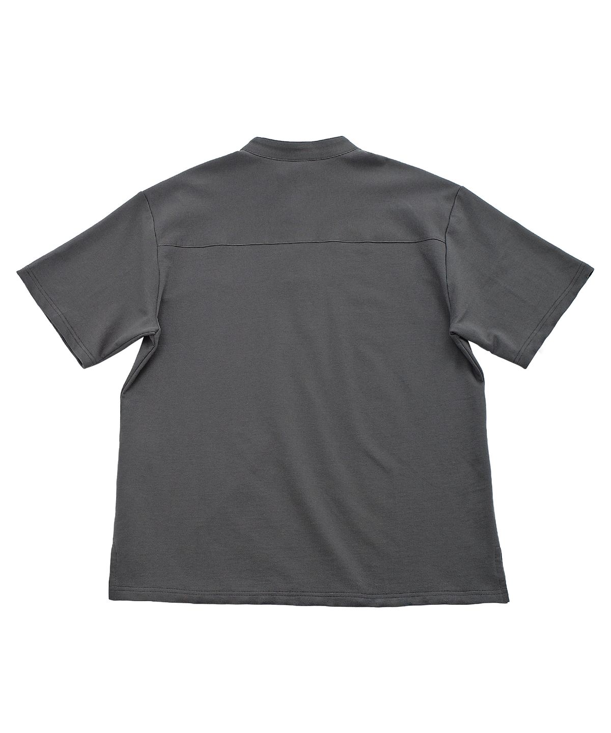 어낫띵(A NOTHING) S-C OPEN HENLEY-NECK 1/2 TEE (Charcoal)