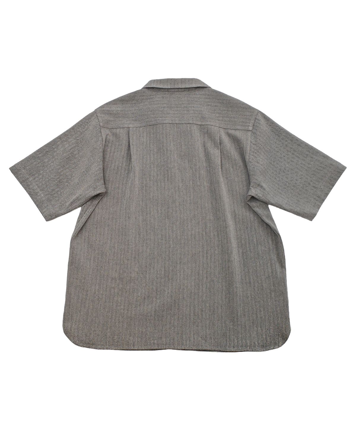 어낫띵(A NOTHING) HERRINGBONE LINEN TAILORED 1/2 SHIRT (Black)