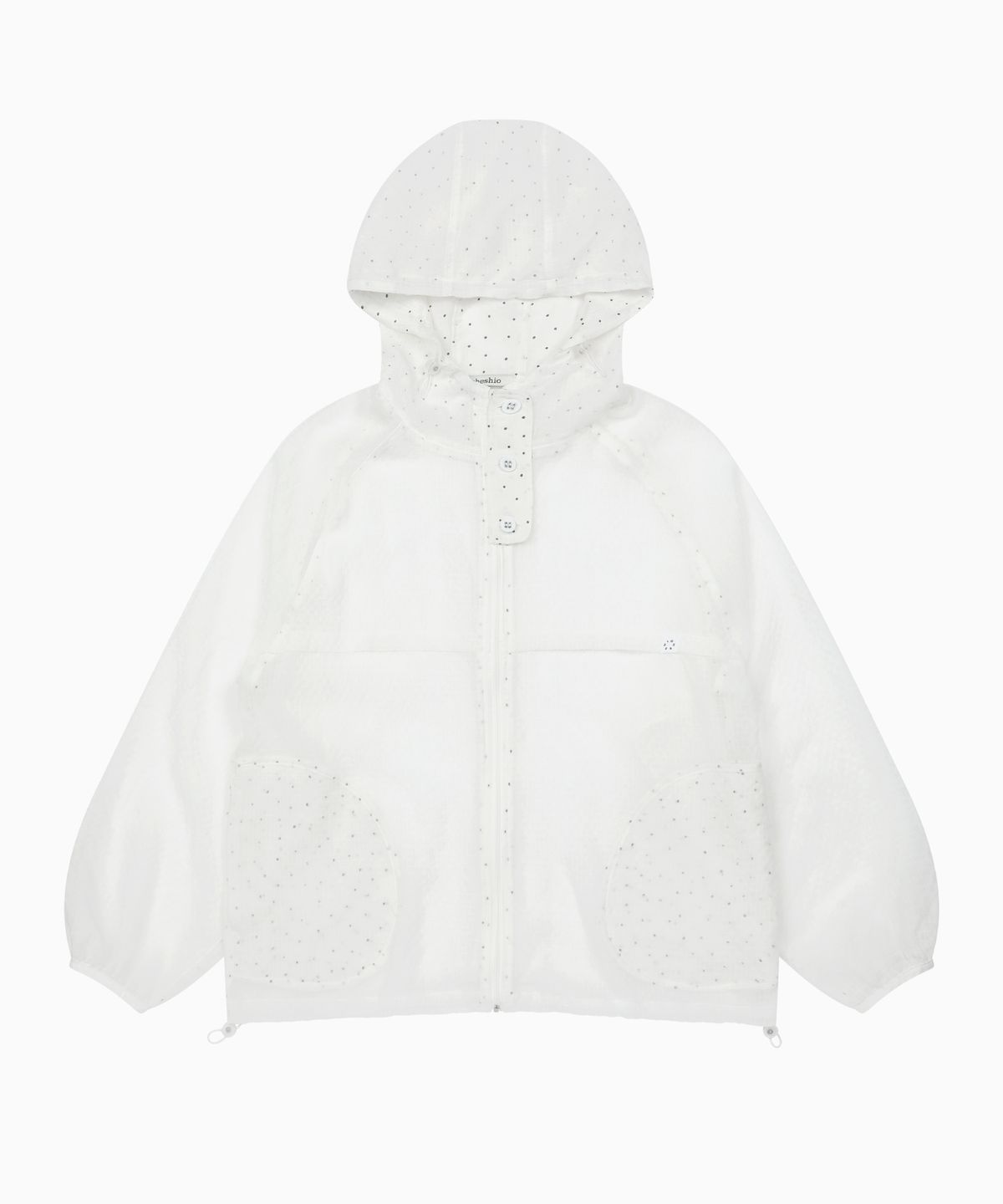 오헤시오(OHESHIO) SHEER SOFT WINDBREAKER, WHITE