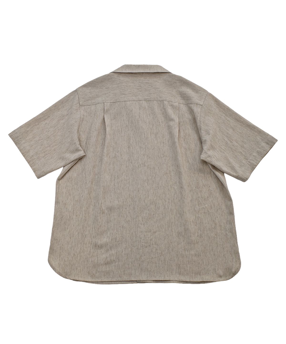 어낫띵(A NOTHING) HERRINGBONE LINEN TAILORED 1/2 SHIRT (Oatmeal)