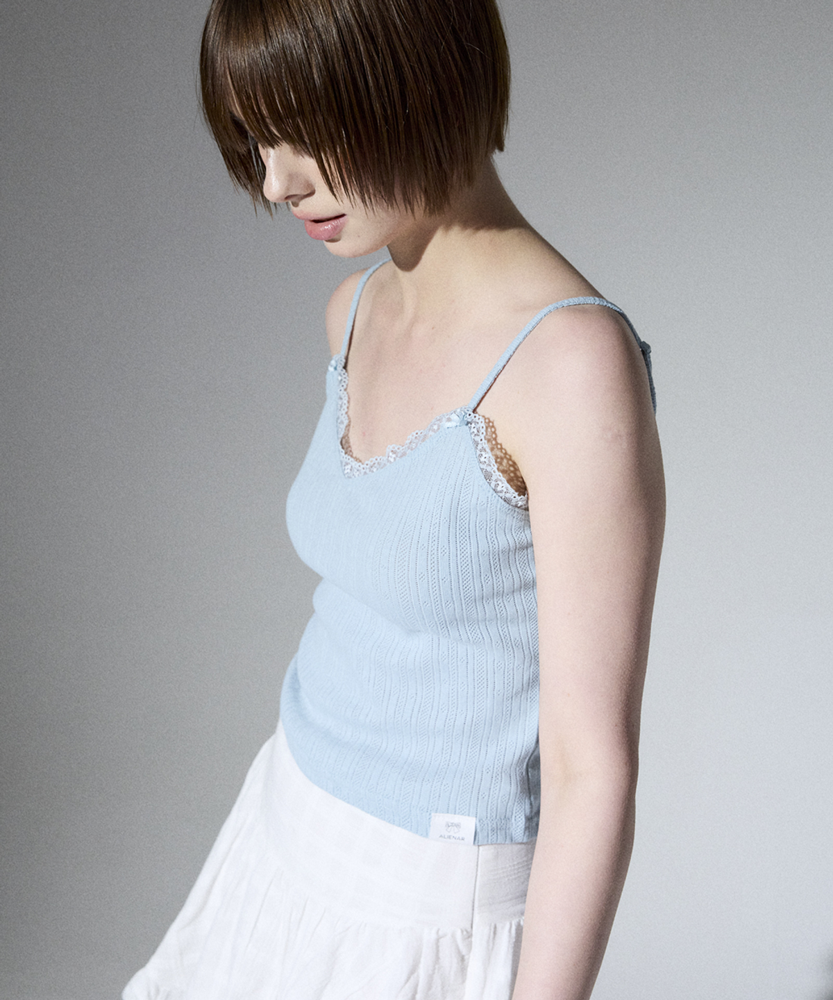 알리에나(ALIENAR) love lace color cardigan set(babyblue)