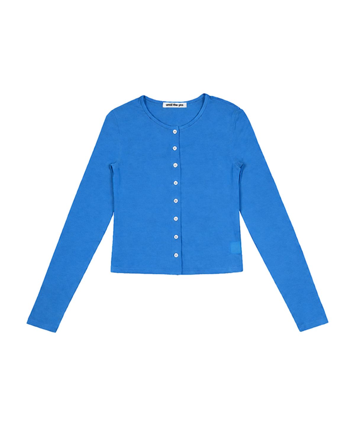 언틸디예스(UNTIL THE YES) Tencel Open Collar Cardigan, Blue