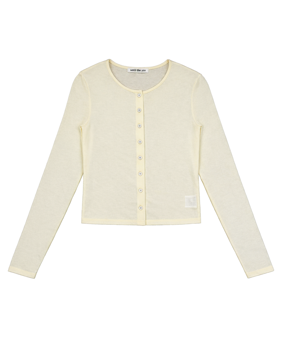 언틸디예스(UNTIL THE YES) Tencel Open Collar Cardigan, Lemon