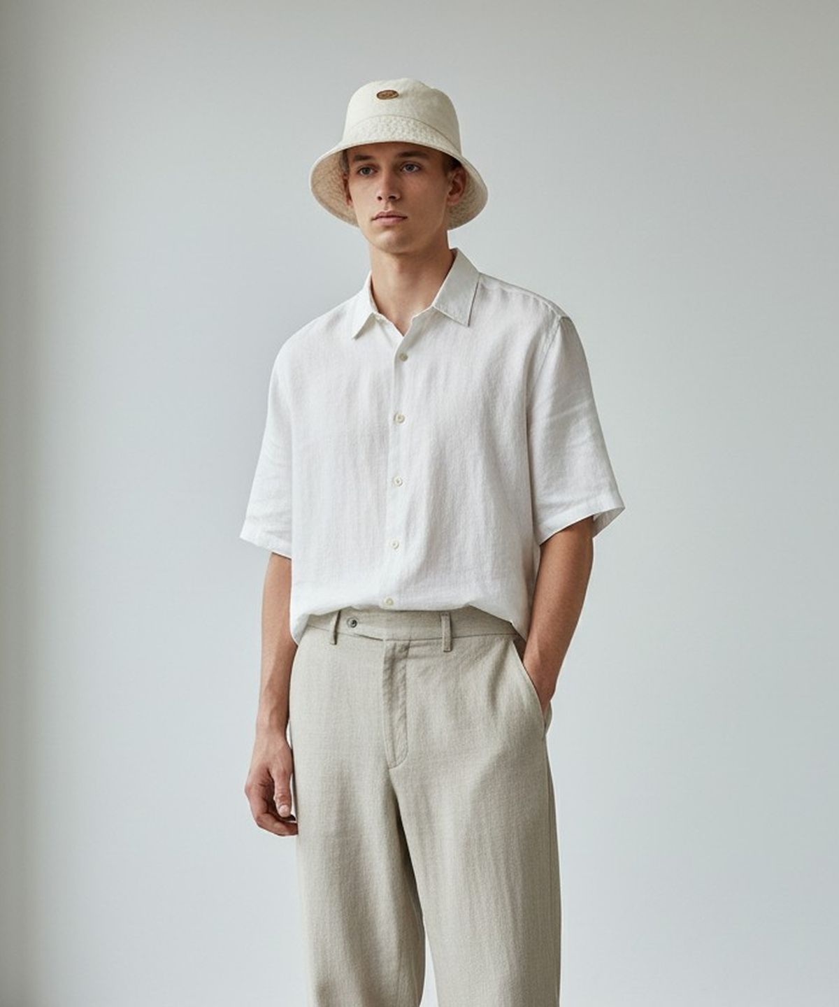 유니버셜 케미스트리(UNIVERSAL CHEMISTRY) Washing Ivory Overfit Bucket Hat 버킷햇