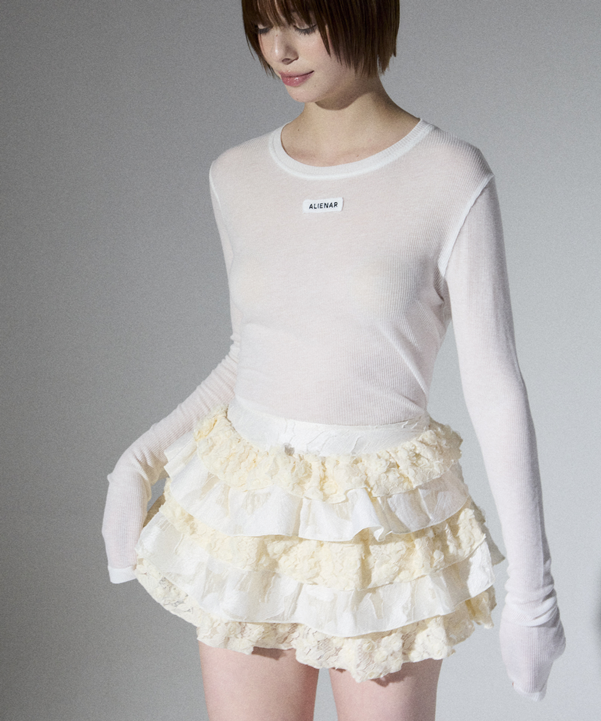 알리에나(ALIENAR) Rose cancan skirt