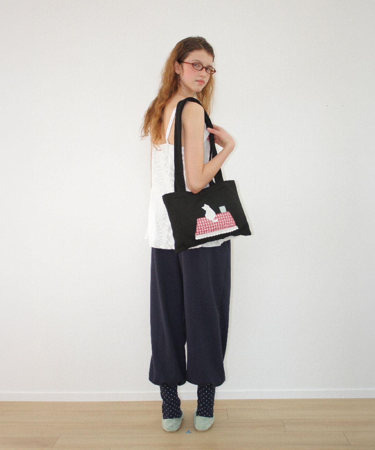 론론(RONRON) LEG WARMER LAYERED SWEAT PANTS NAVY