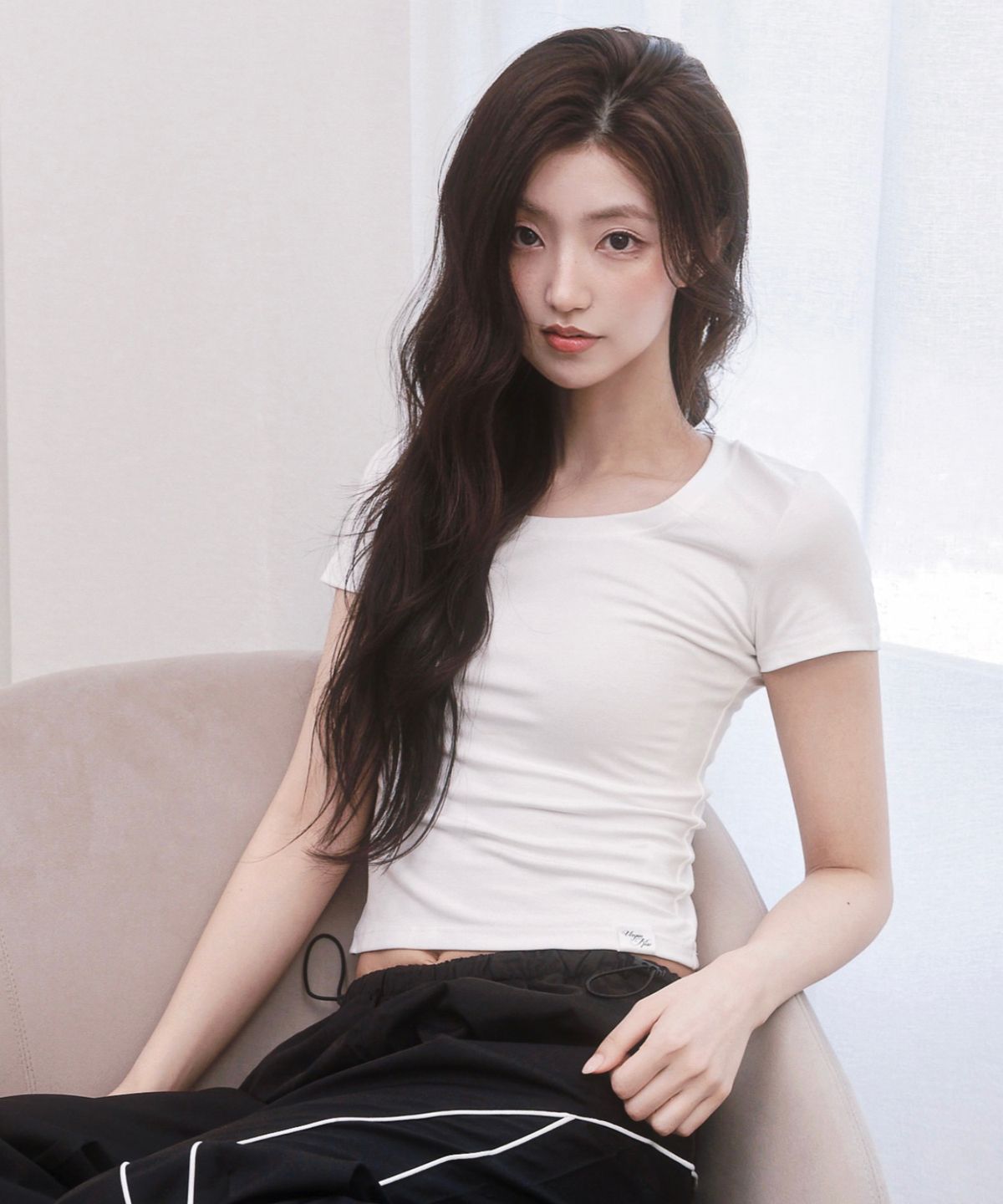 버진키스(VIRGINKISS) Softie 1/2 t-shirt - WHITE