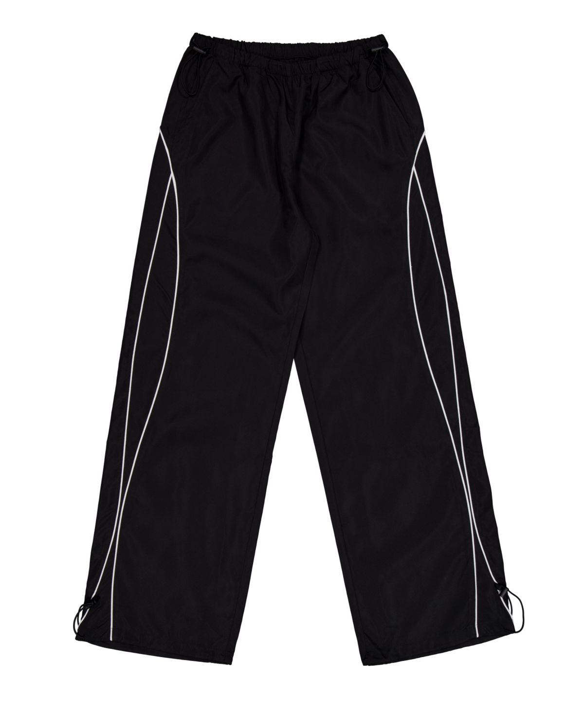 버진키스(VIRGINKISS) Pipe side line track pants - BLACK
