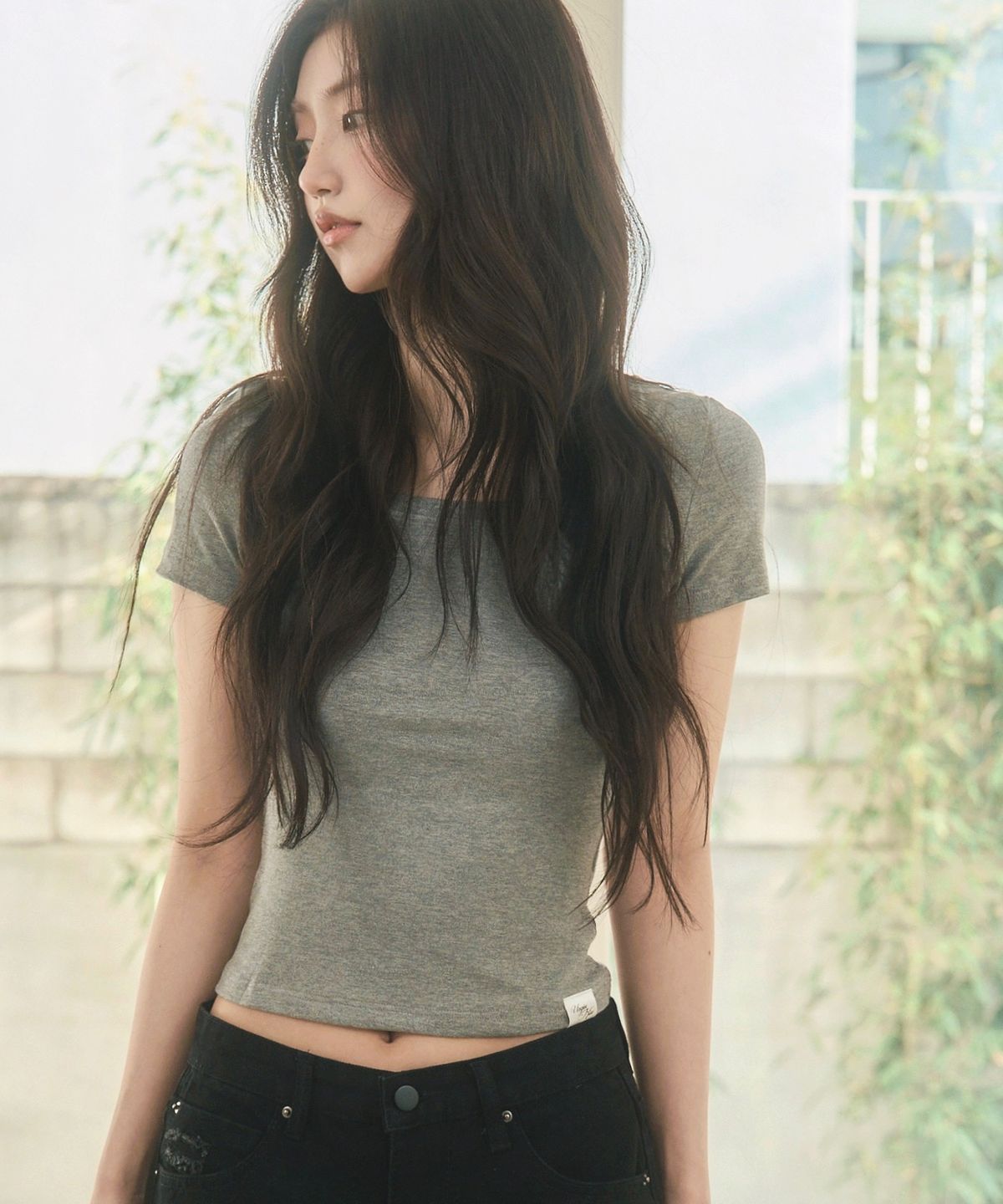 버진키스(VIRGINKISS) Softie 1/2 t-shirt - GRAY