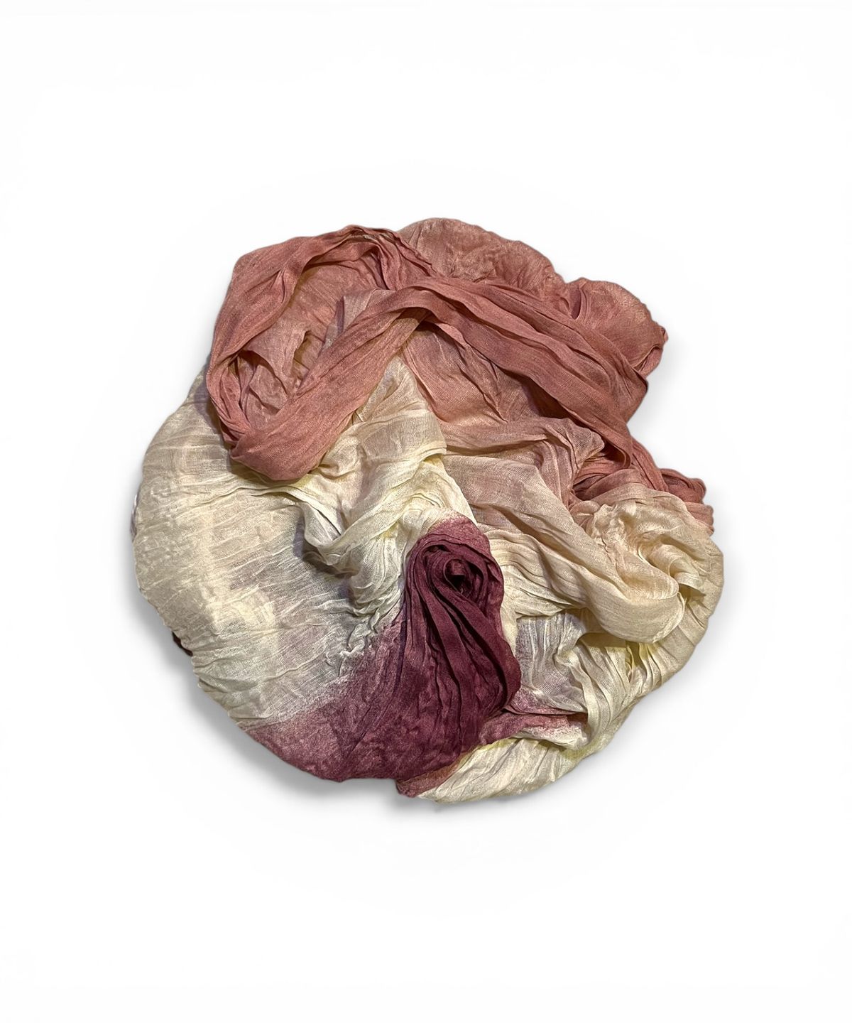 본슬리피(BORN SLIPPY) Soft Crinkle Fade Dye Scarf (Rose Cream Melt)