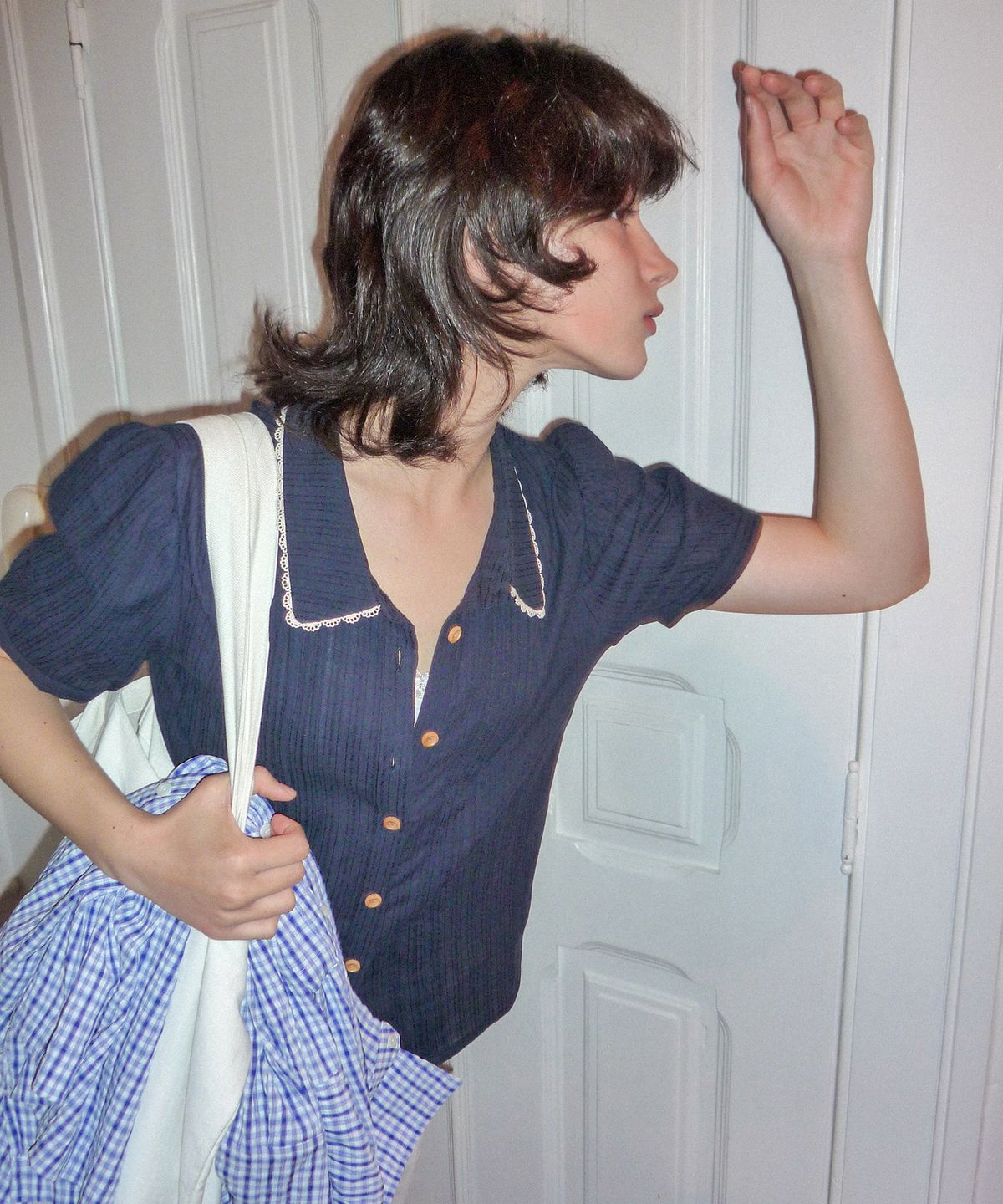 하케쉬(HACKESCH) Mori Blouse_Navy