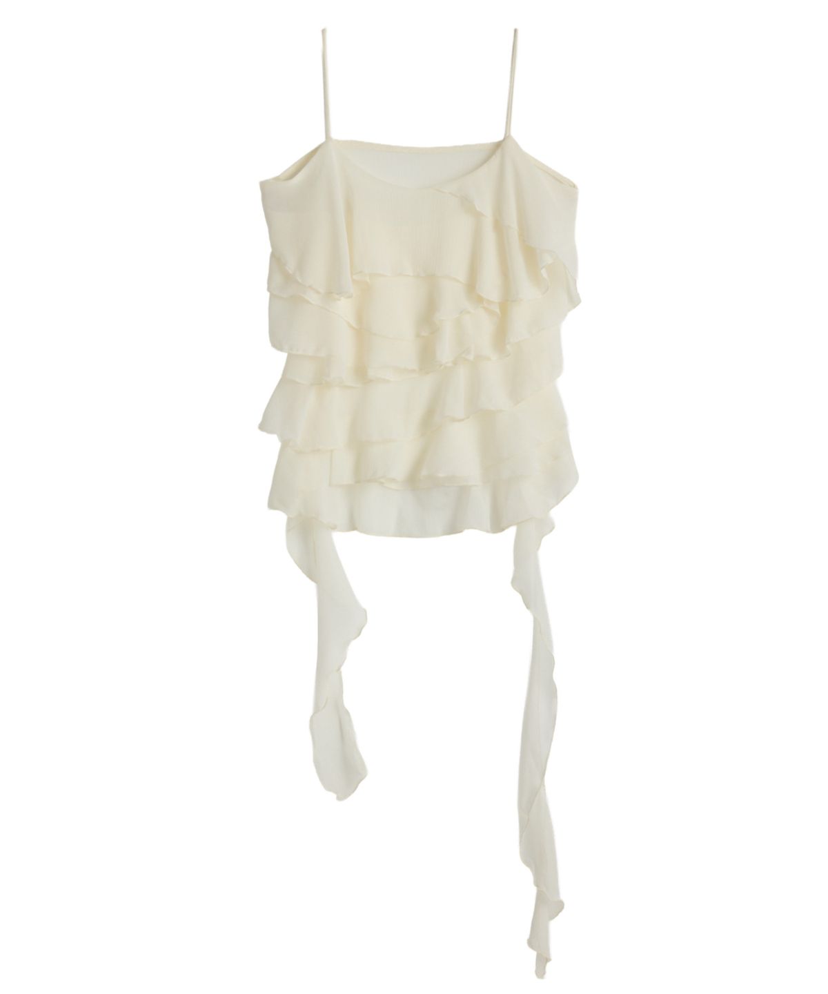 버진키스(VIRGINKISS) Fairy ruffle tail blouse - IVORY