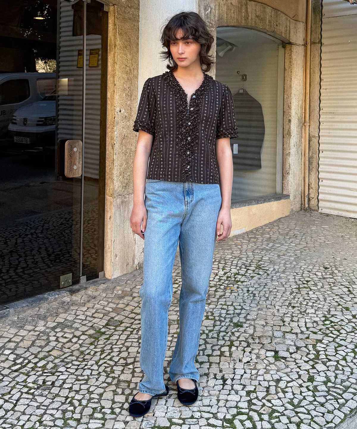 하케쉬(HACKESCH) Rita Blouse_Dark Brown