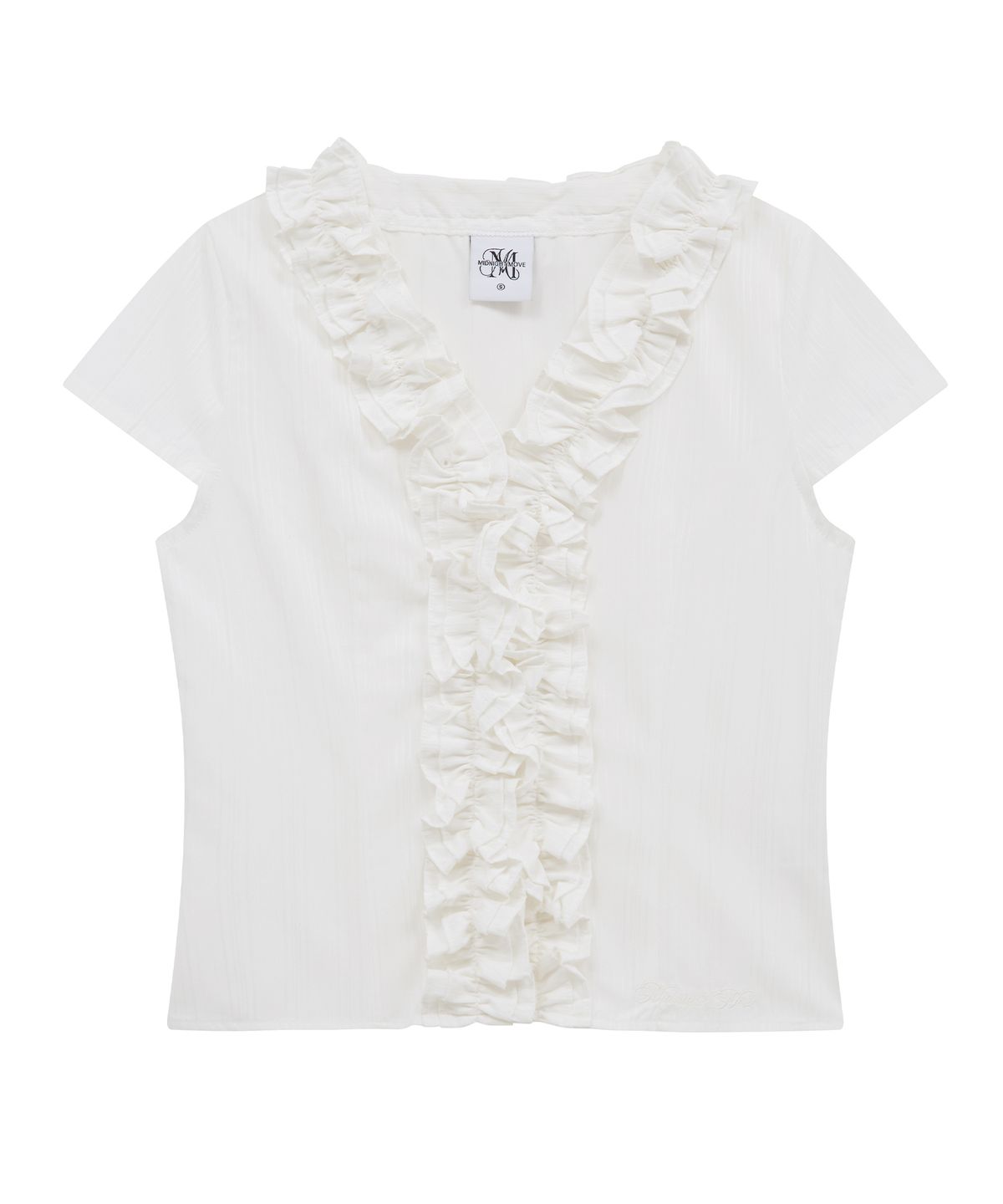 미드나잇 무브(MIDNIGHT MOVE) st frill shirt (white)